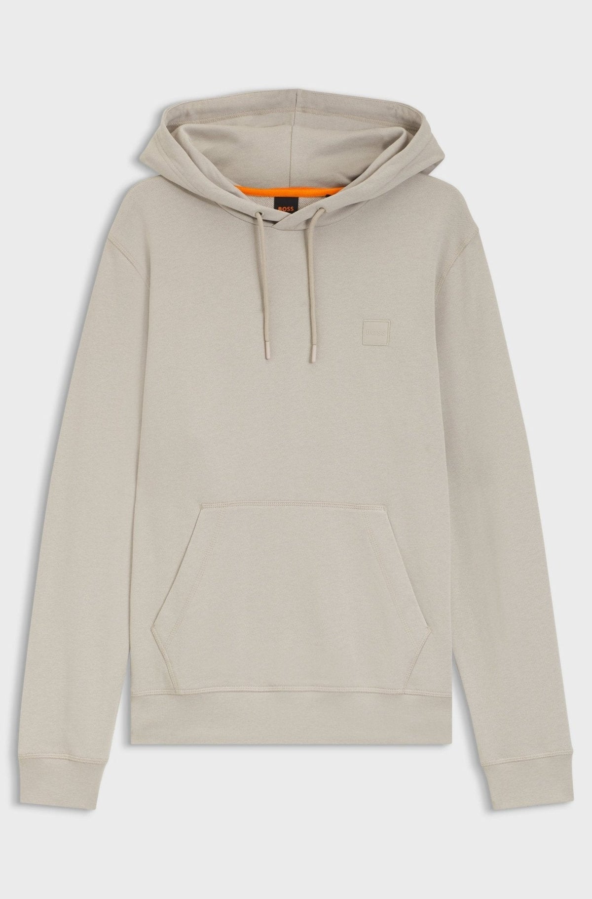 BOSS Wetalk Logo Patch Hoodie Light Grey | Studio DOS