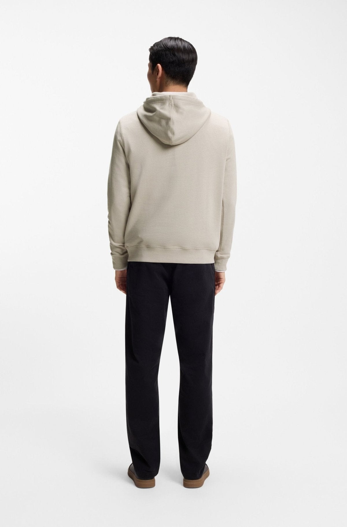 BOSS Wetalk Logo Patch Hoodie Light Grey | Studio DOS
