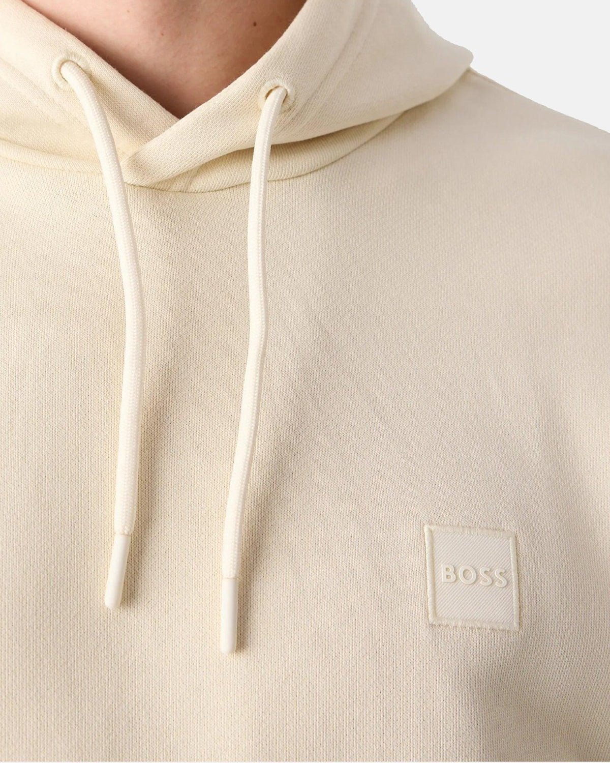 BOSS Wetalk Logo Patch Hoodie Open Yellow | Studio DOS
