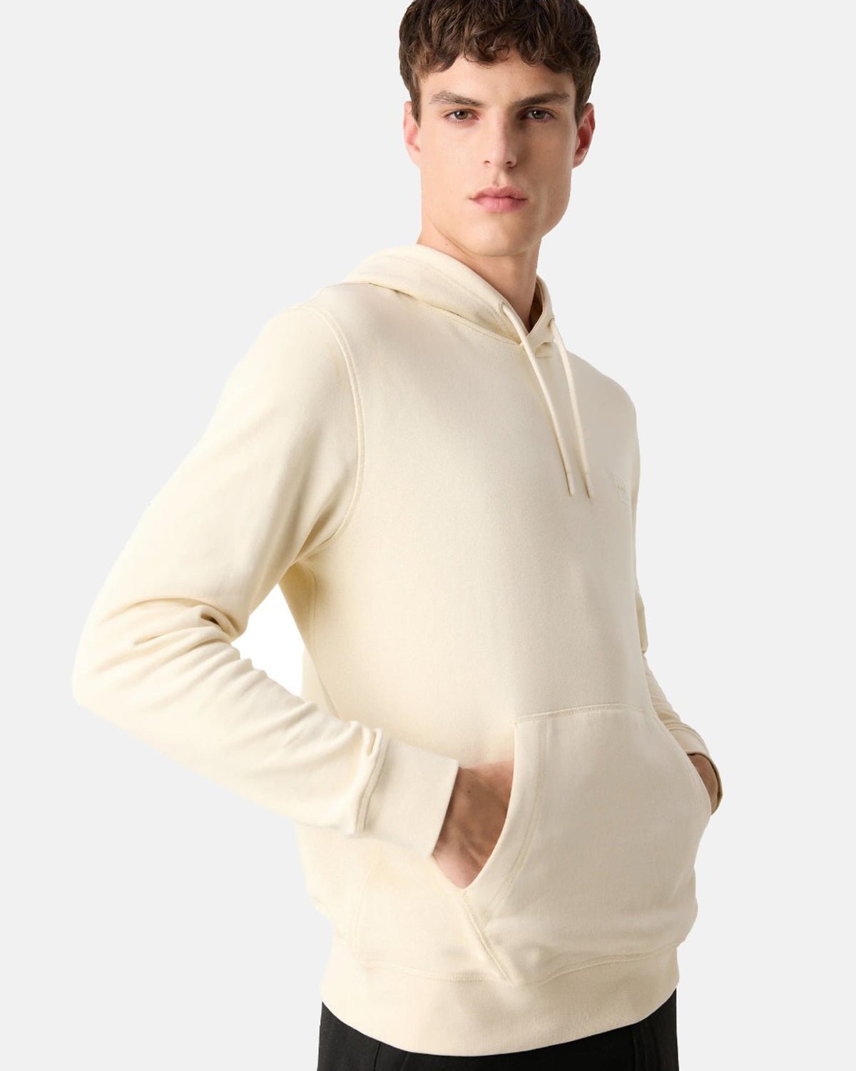 BOSS Wetalk Logo Patch Hoodie Open Yellow | Studio DOS