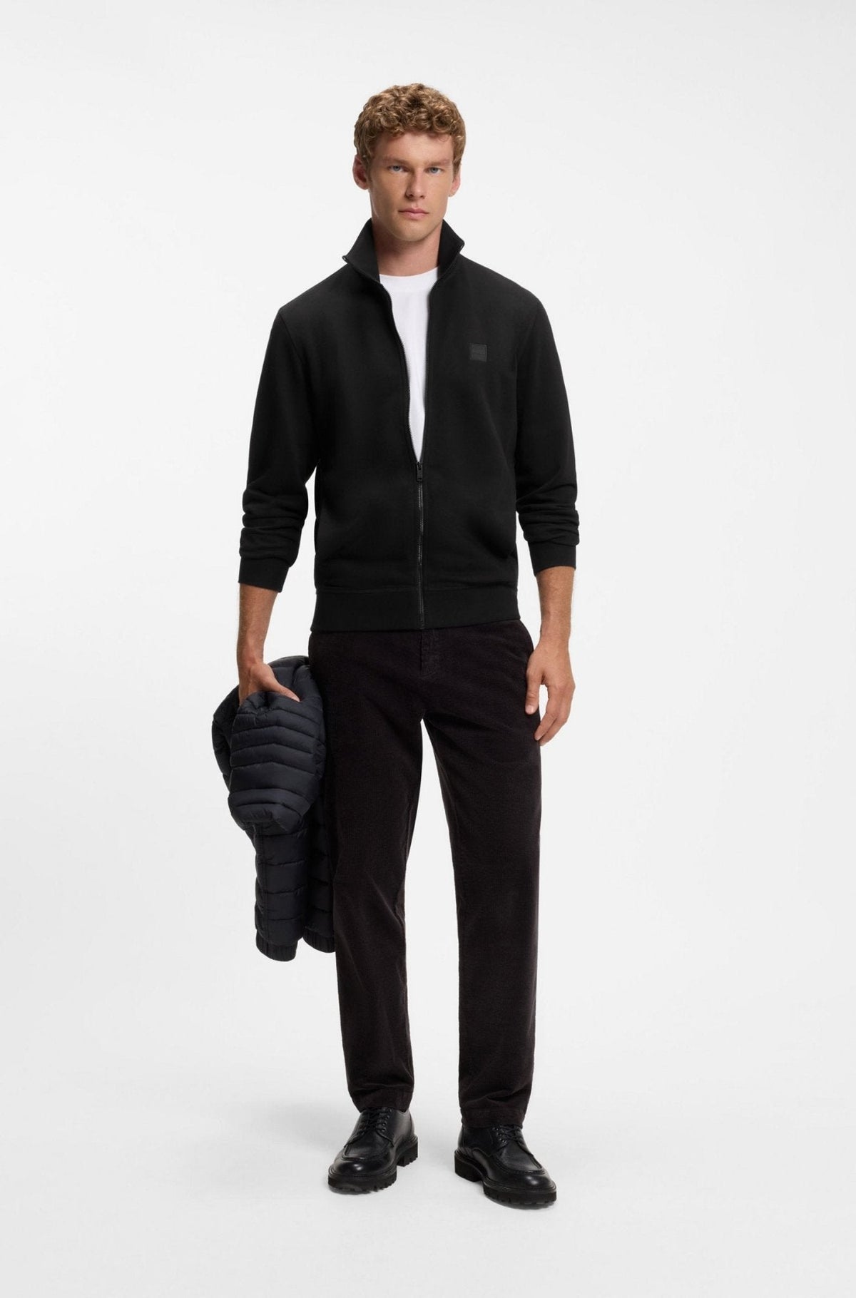 BOSS Zestart Zip Through Sweatshirt Black | Studio DOS