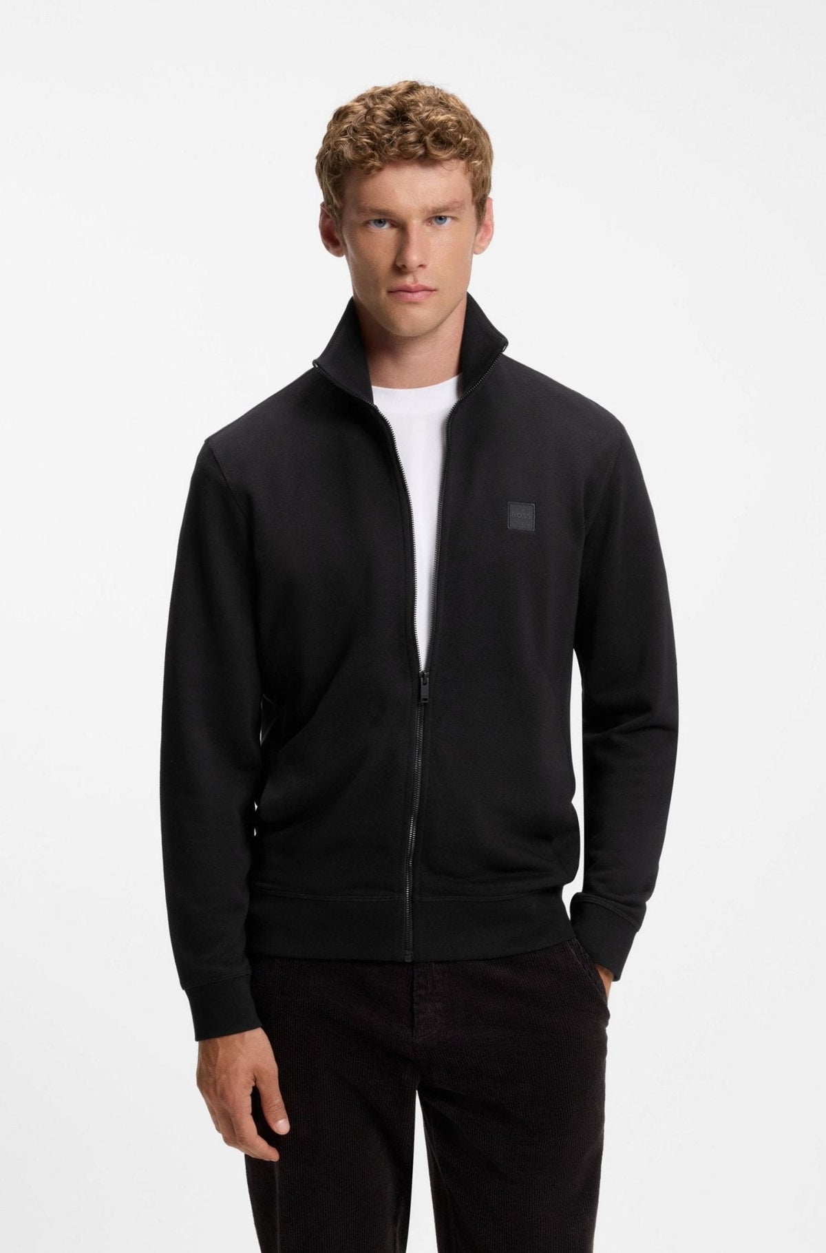 BOSS Zestart Zip Through Sweatshirt Black | Studio DOS