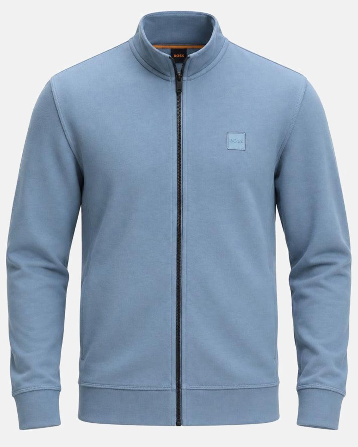 BOSS Zestart Zip Through Sweatshirt Light Pastel Blue | Studio DOS