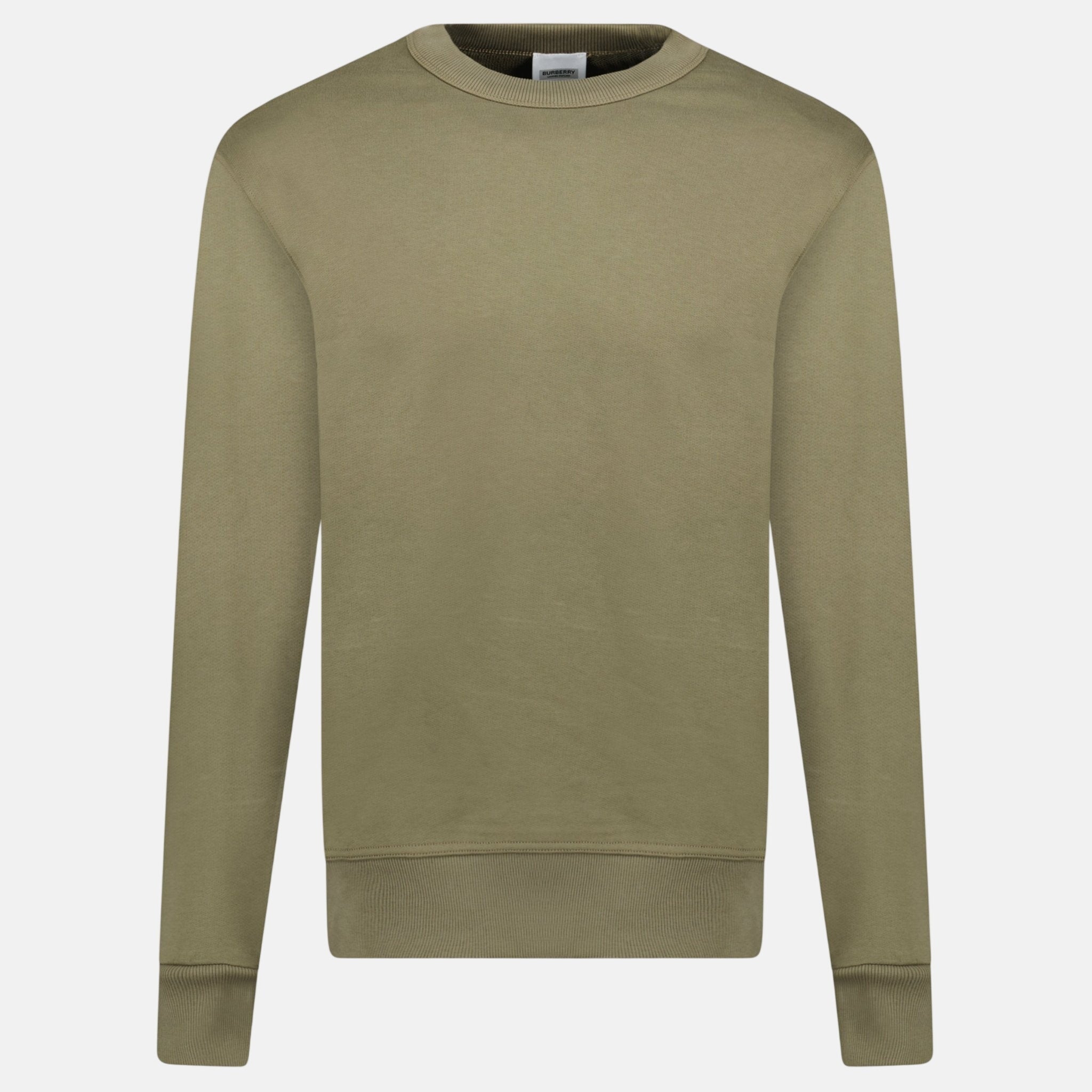 Burberry 'Acklow' Rear Logo Print Sweatshirt Khaki | Studio DOS