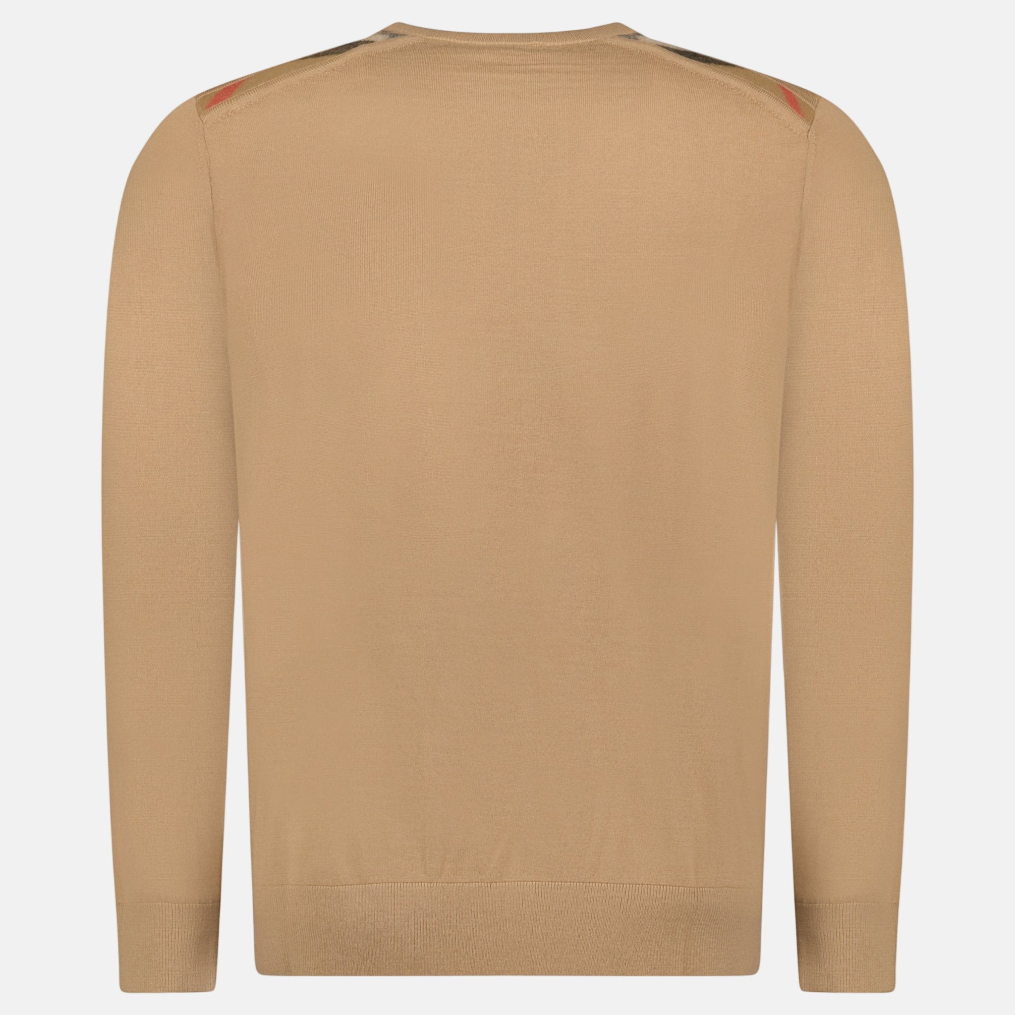 Burberry Check Wool Jumper Camel | Studio DOS