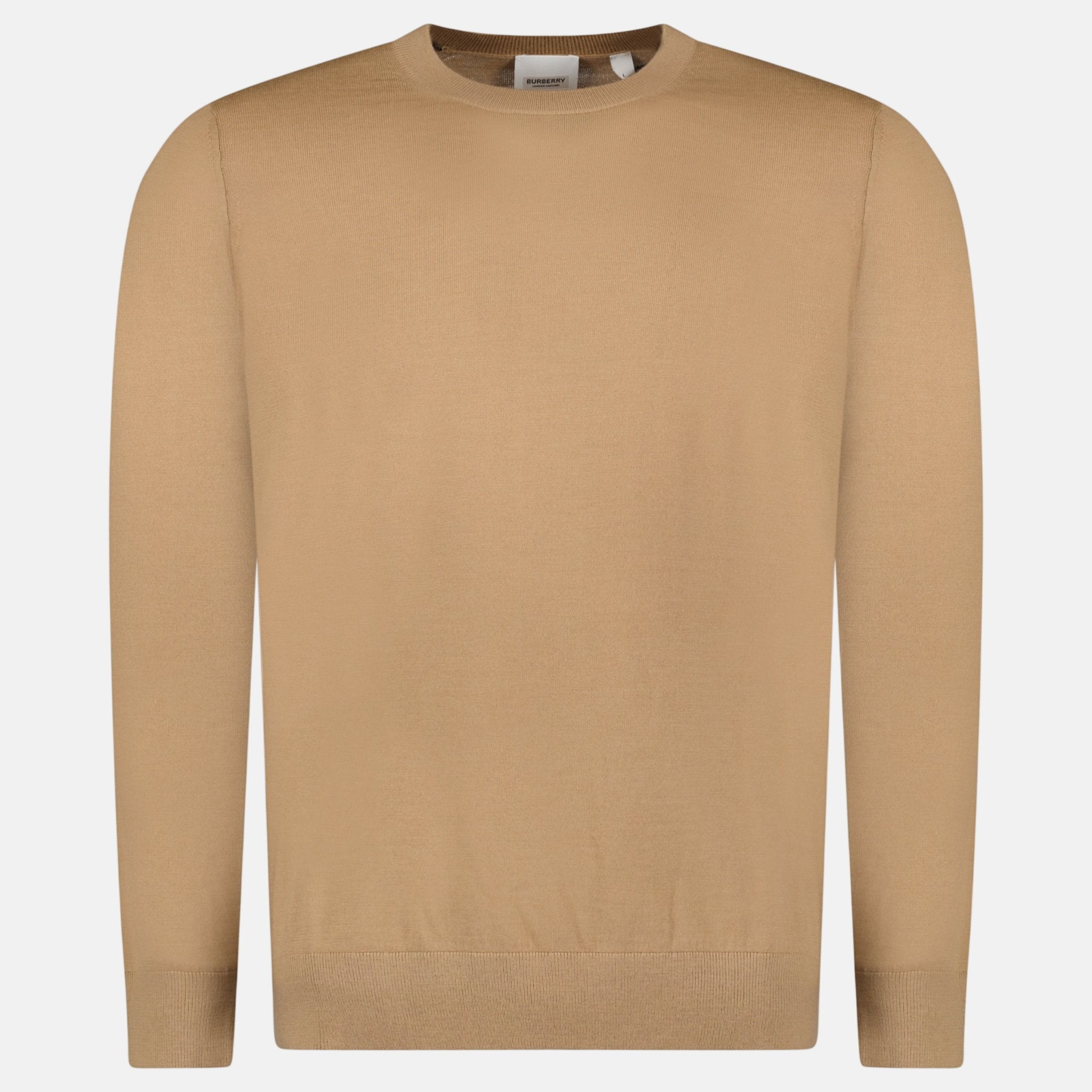 Burberry Check Wool Jumper Camel | Studio DOS