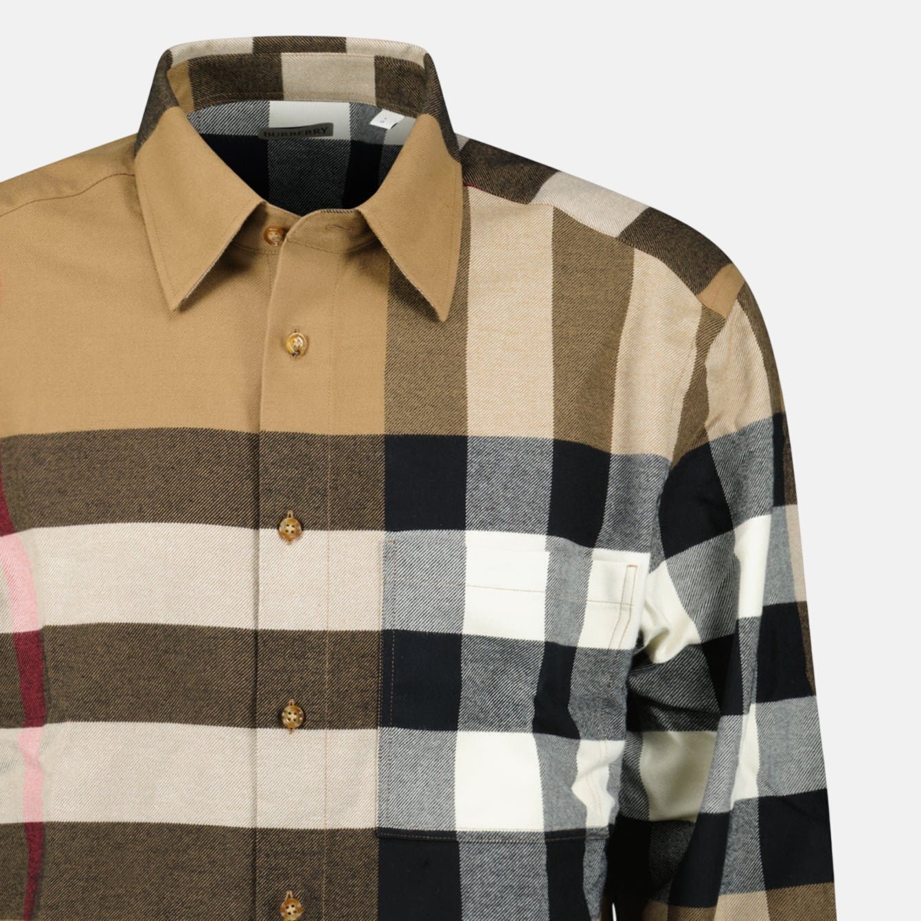 Burberry 'Claverdon' Check Shirt Taupe Brown | Studio DOS