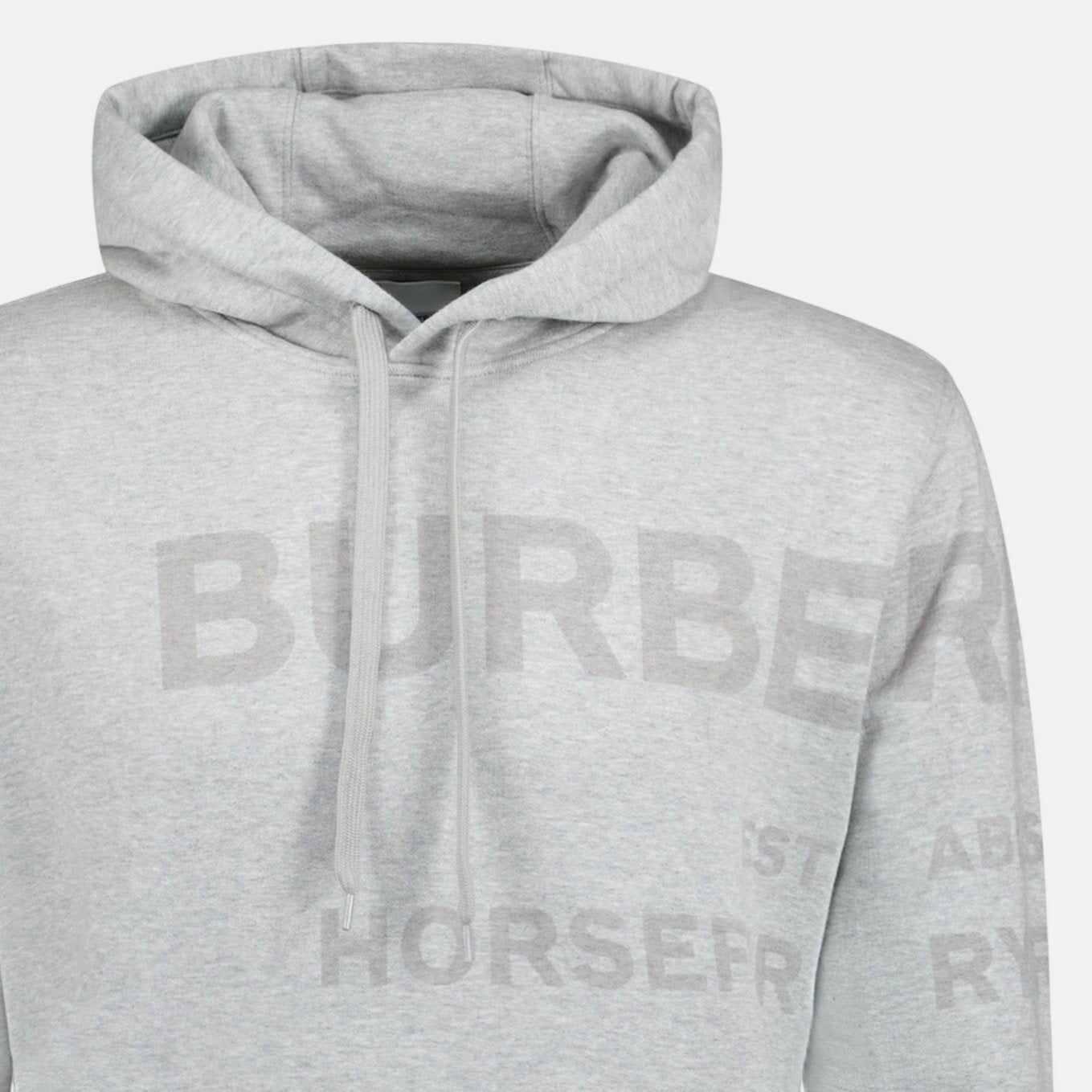 Burberry 'Farley' Logo Print Hooded Sweatshirt Grey | Studio DOS