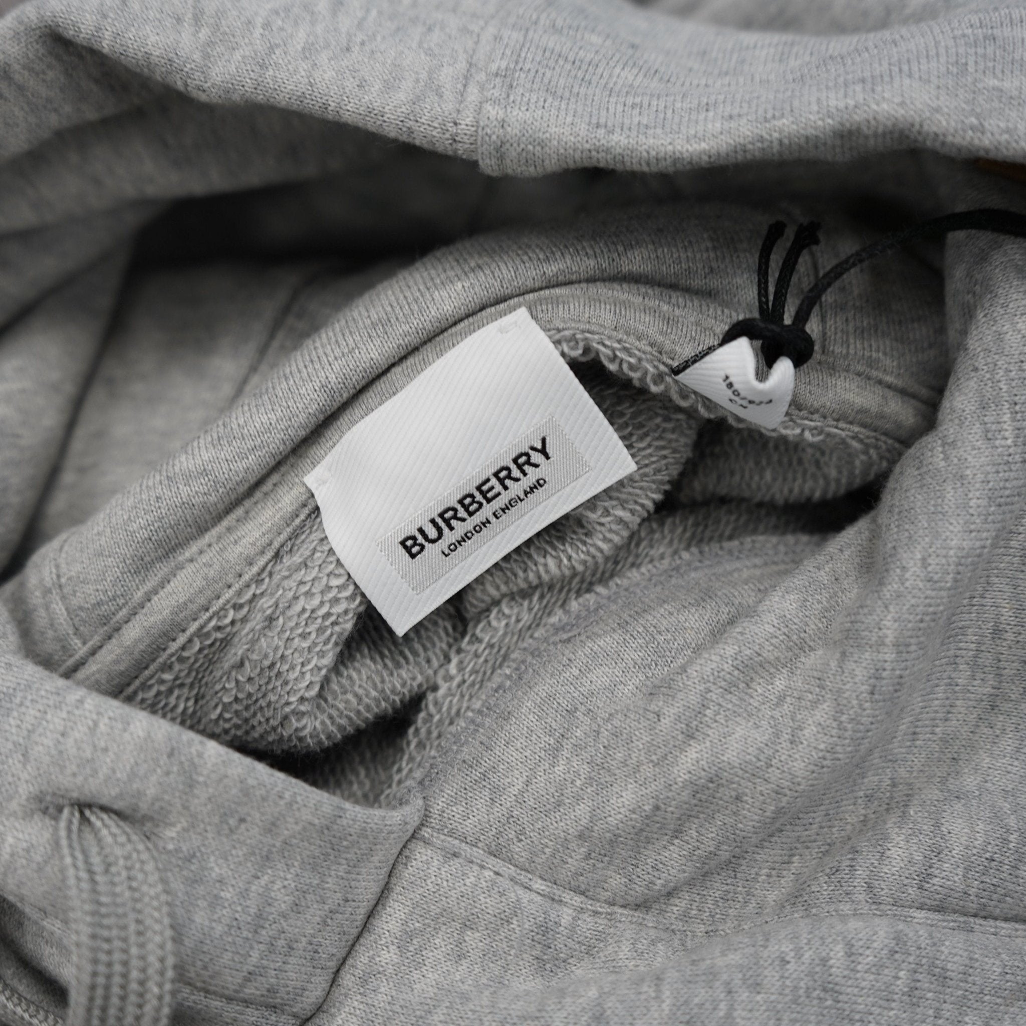 Burberry 'Farley' Logo Print Hooded Sweatshirt Grey | Studio DOS