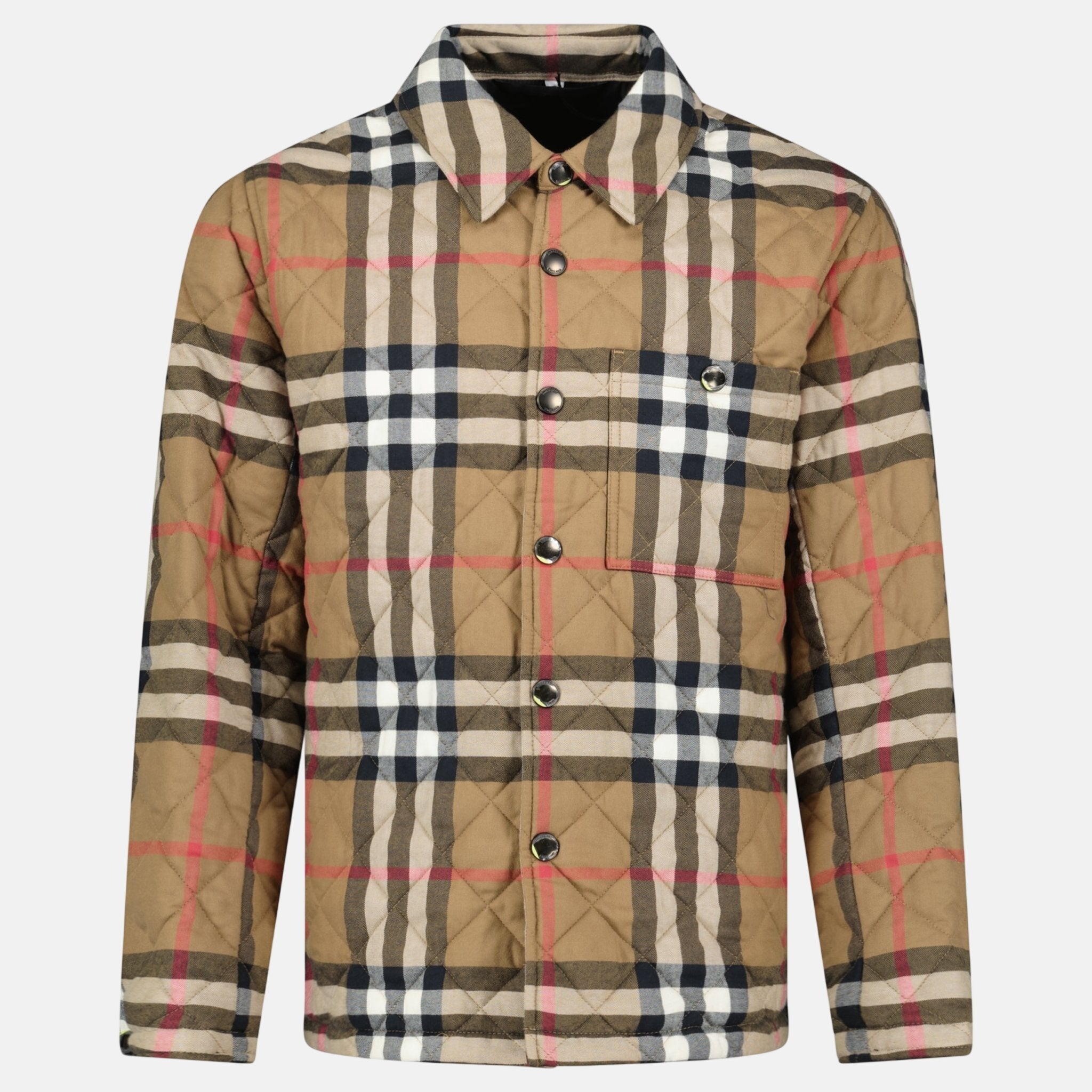 Burberry 'Forres' Diamond Quilted Jacket Taupe Brown | Studio DOS