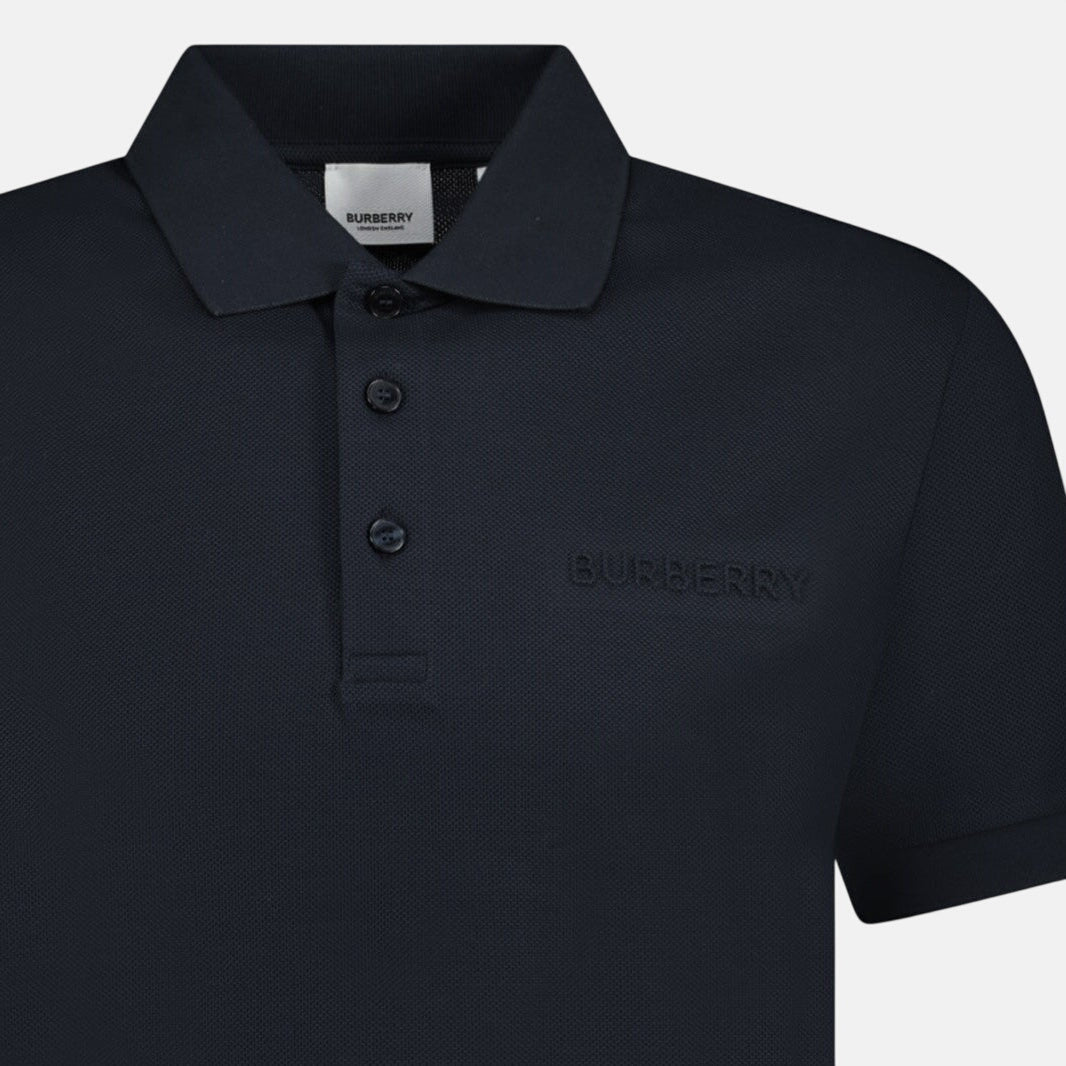 Burberry 'Hartford' Embossed Logo Polo Shirt Black | Studio DOS