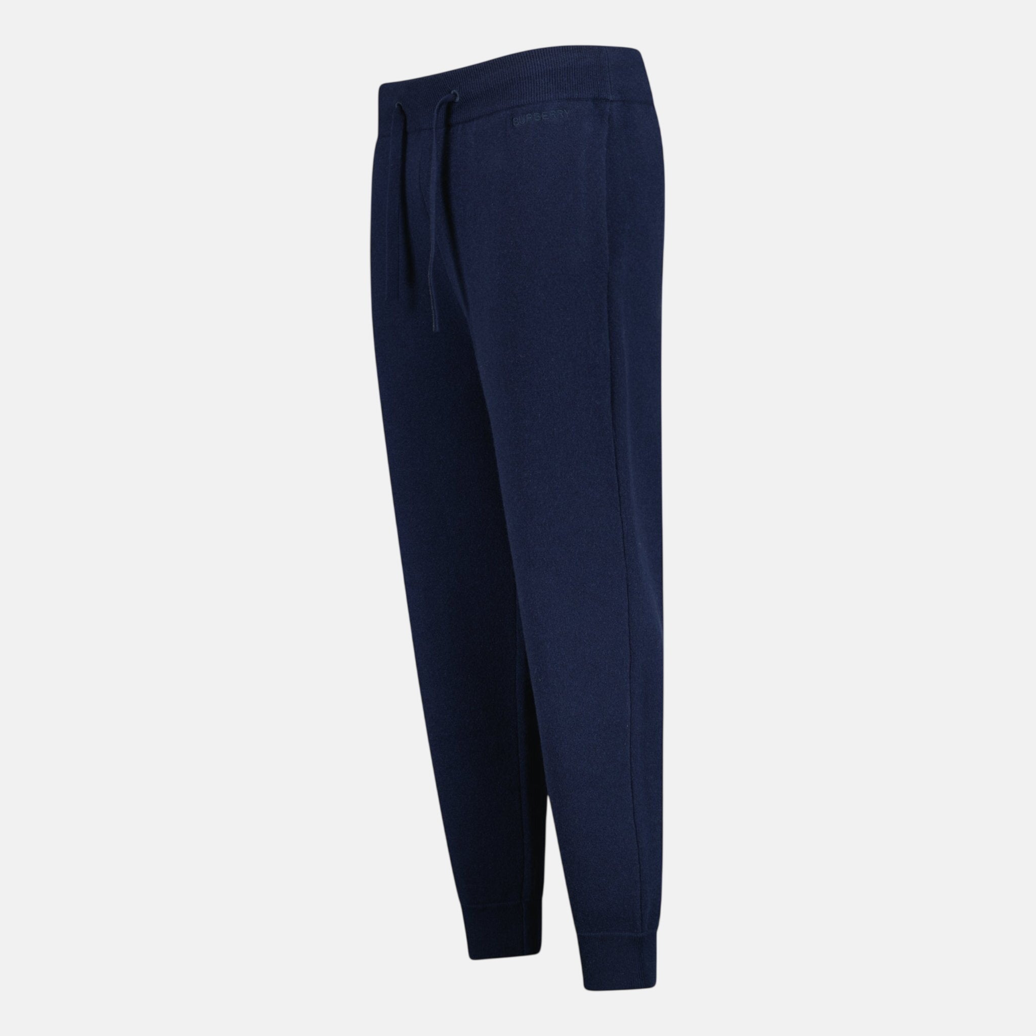 Burberry 'Hunton' Knitted Cuffed Cashmere Sweatpants Navy | Studio DOS