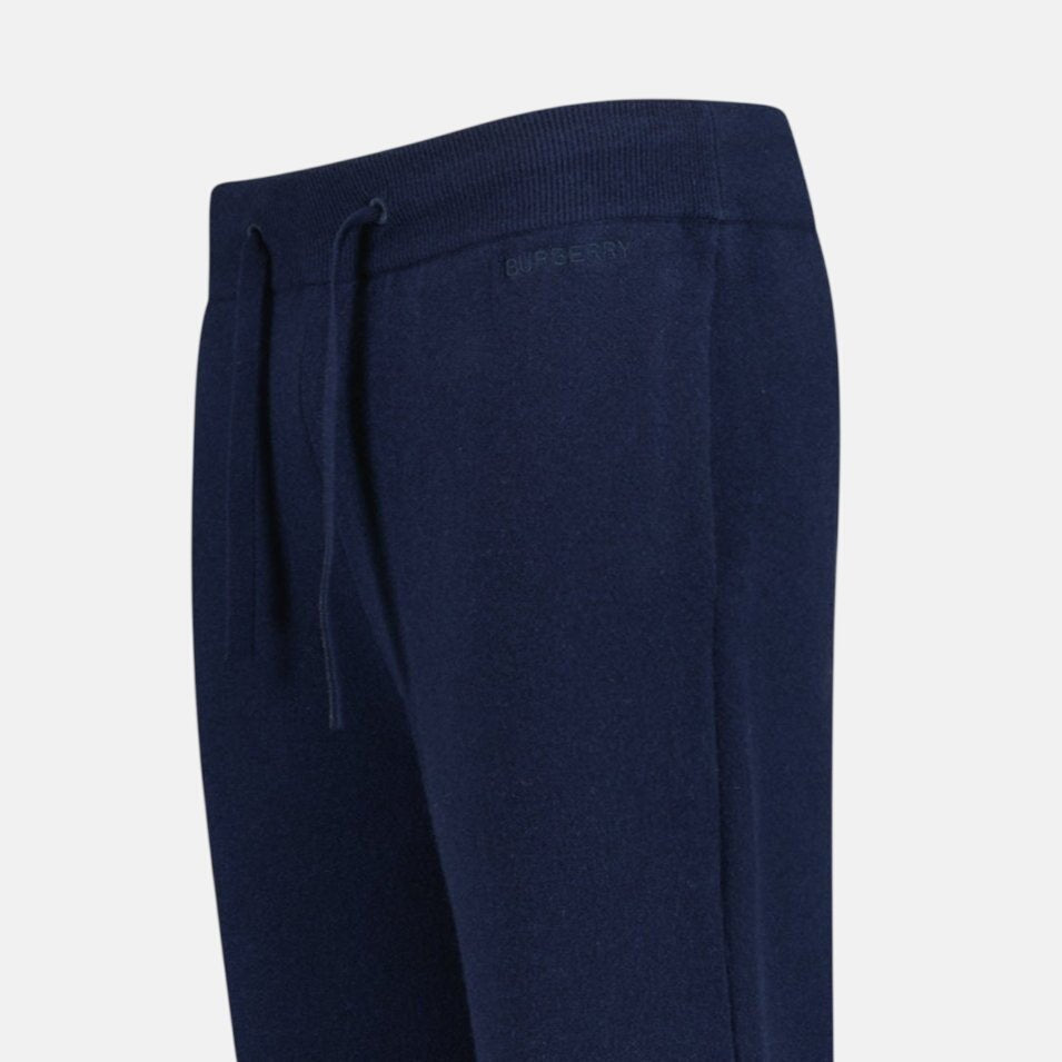 Burberry 'Hunton' Knitted Cuffed Cashmere Sweatpants Navy | Studio DOS