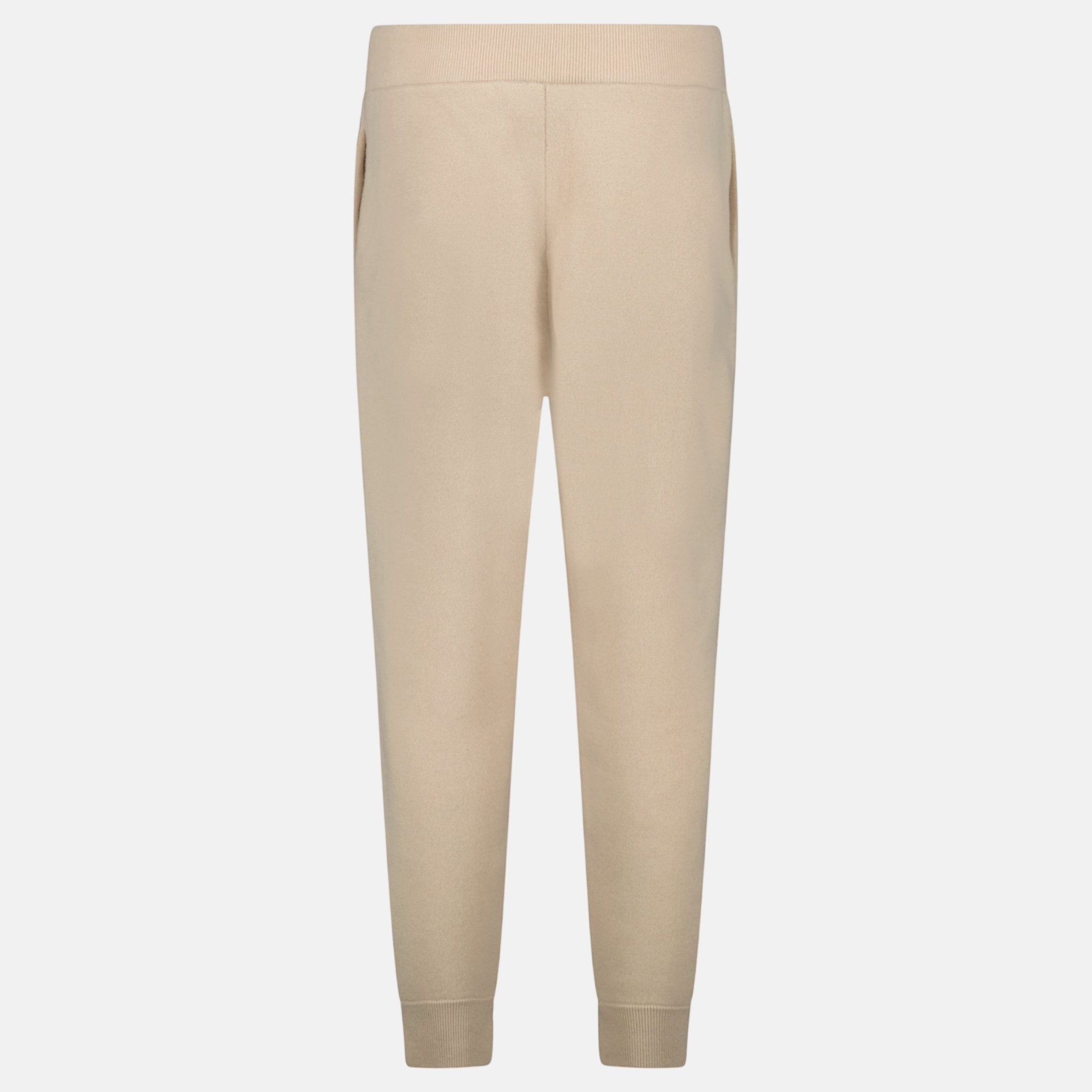 Burberry 'Hunton' Knitted Cuffed Cashmere Sweatpants Soft Fawn Beige | Studio DOS