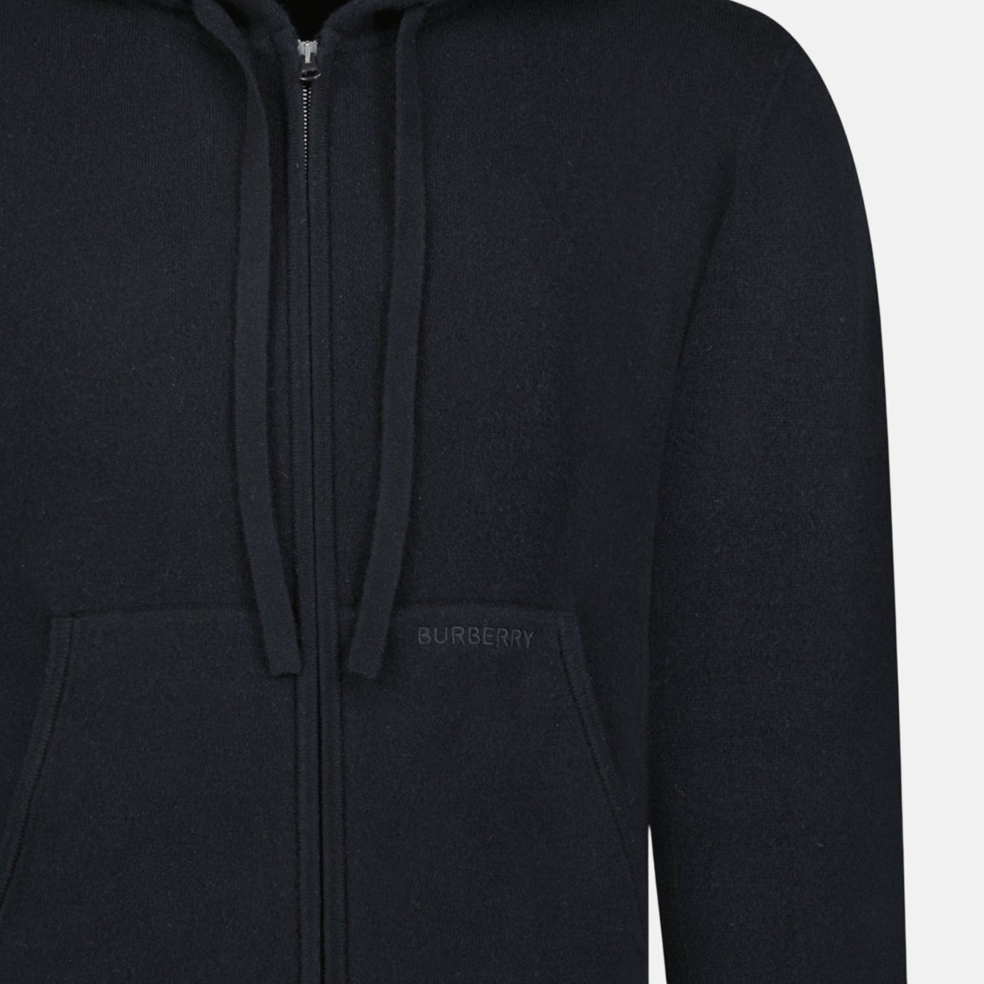 Burberry 'Lindley' Knitted Cashmere Zip Hoodie Black | Studio DOS