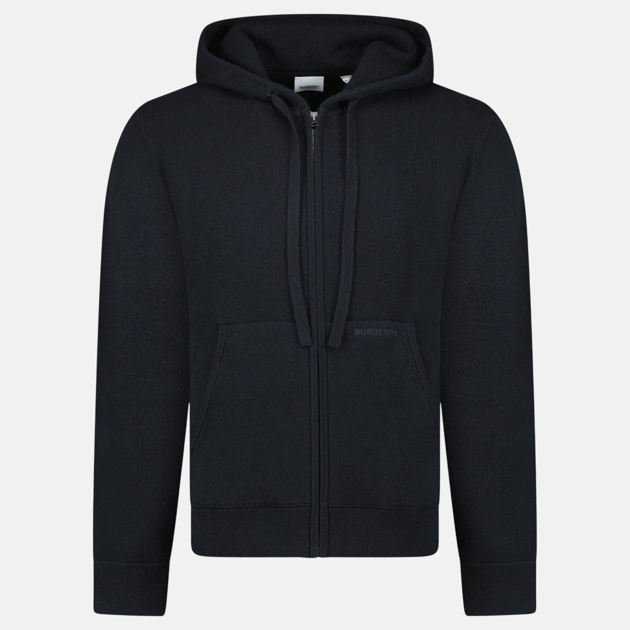 Burberry 'Lindley' Knitted Cashmere Zip Hoodie Black | Studio DOS