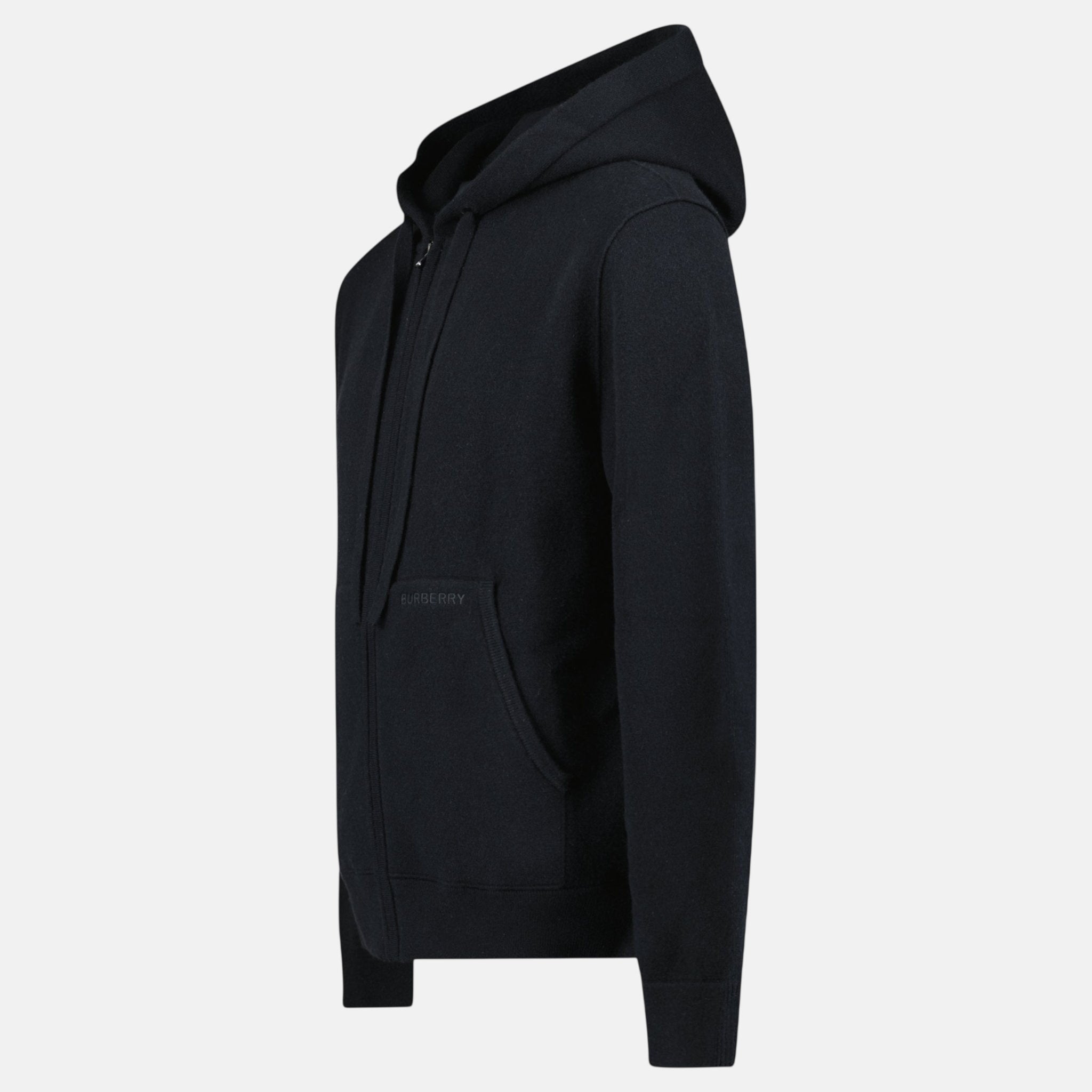 Burberry 'Lindley' Knitted Cashmere Zip Hoodie Black | Studio DOS