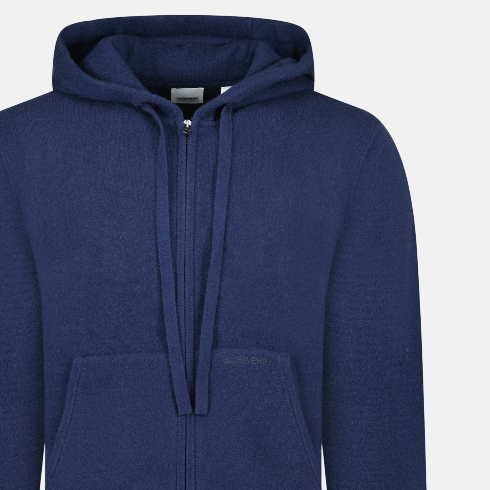 Burberry 'Lindley' Knitted Cashmere Zip Hoodie Navy | Studio DOS