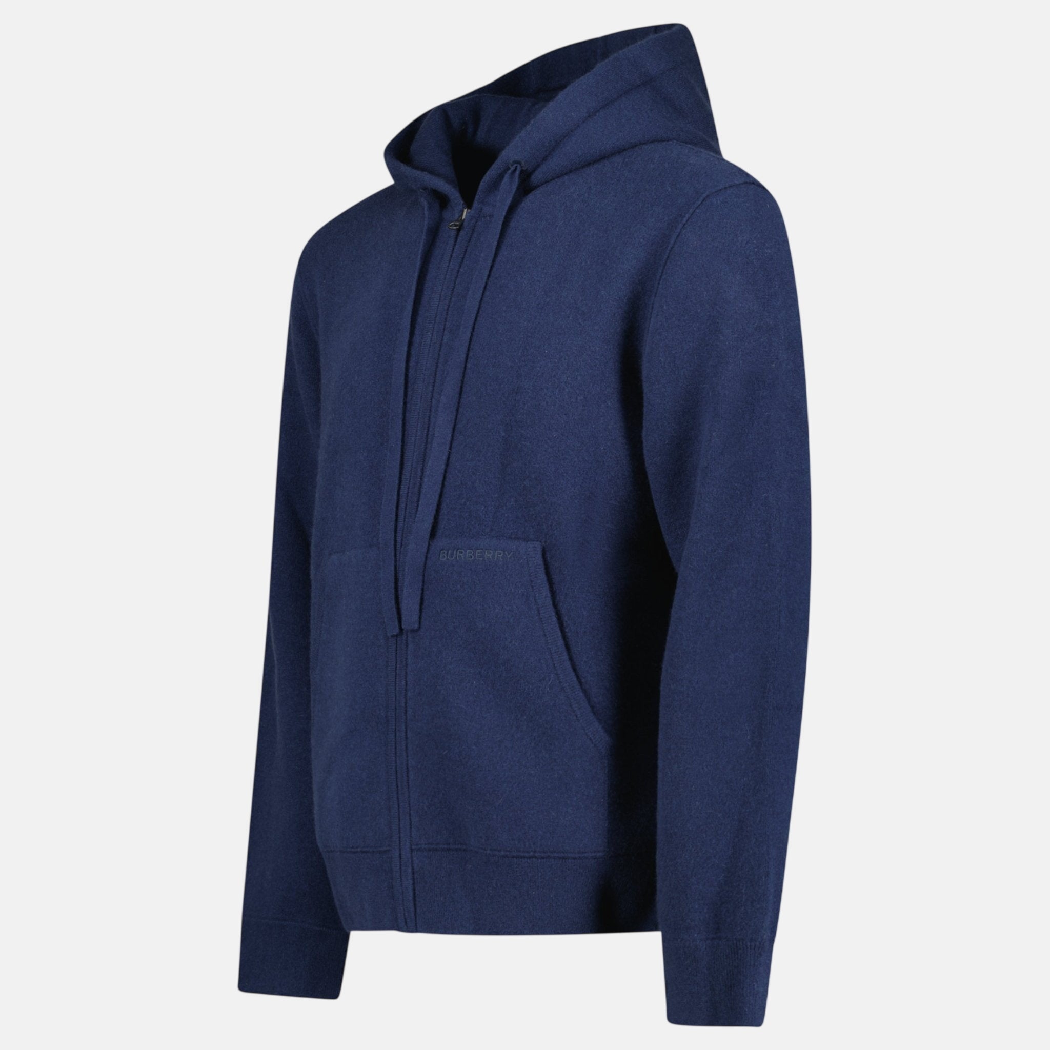Burberry 'Lindley' Knitted Cashmere Zip Hoodie Navy | Studio DOS