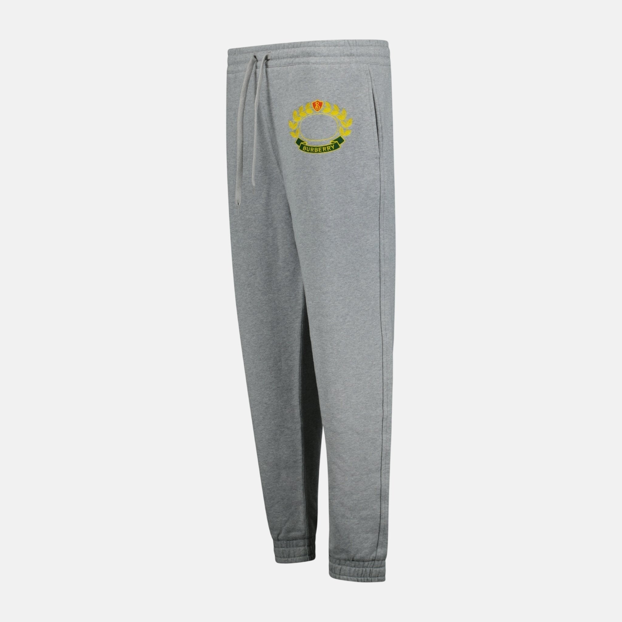 Burberry 'Oxted' Logo Cuffed Sweat Pants Grey | Studio DOS