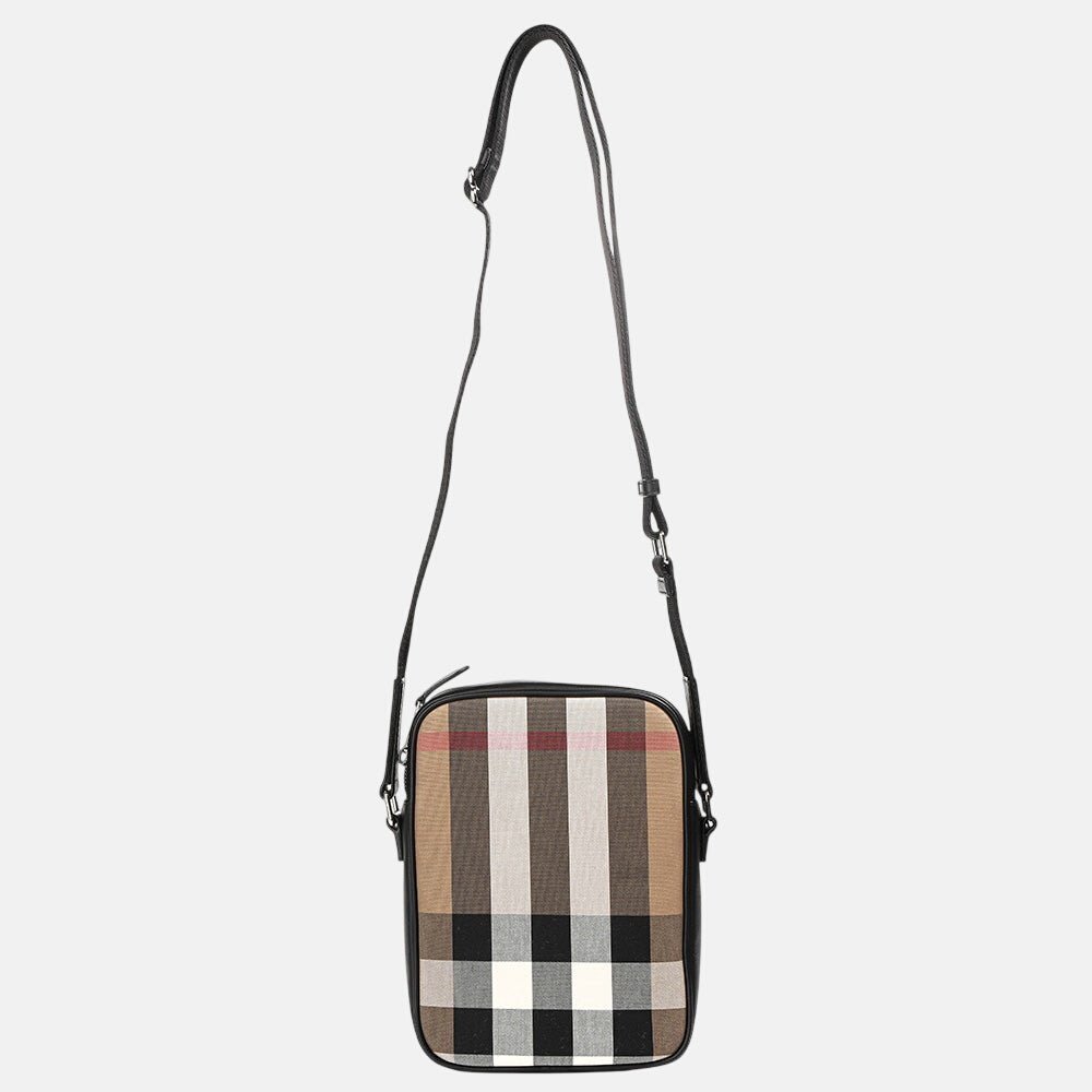 Burberry 'Paddy' Check Messenger Side Bag Black | Studio DOS