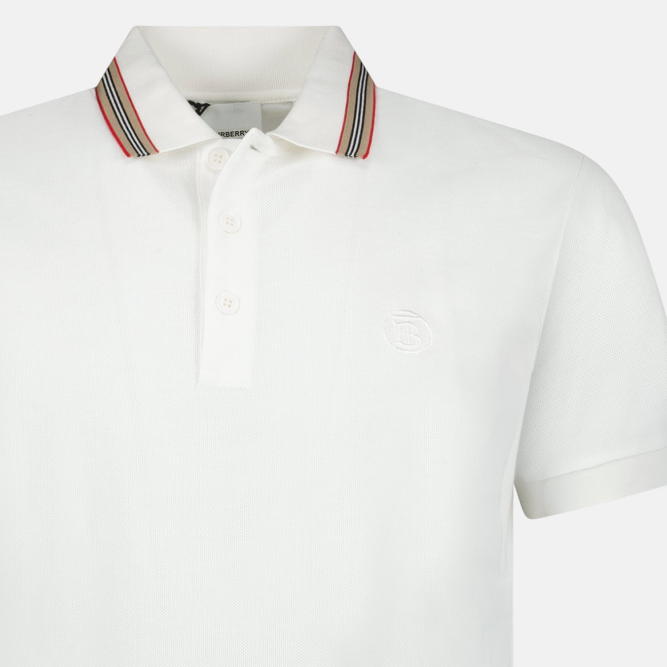 Burberry 'Pierson' TB Collar Polo Shirt White | Studio DOS