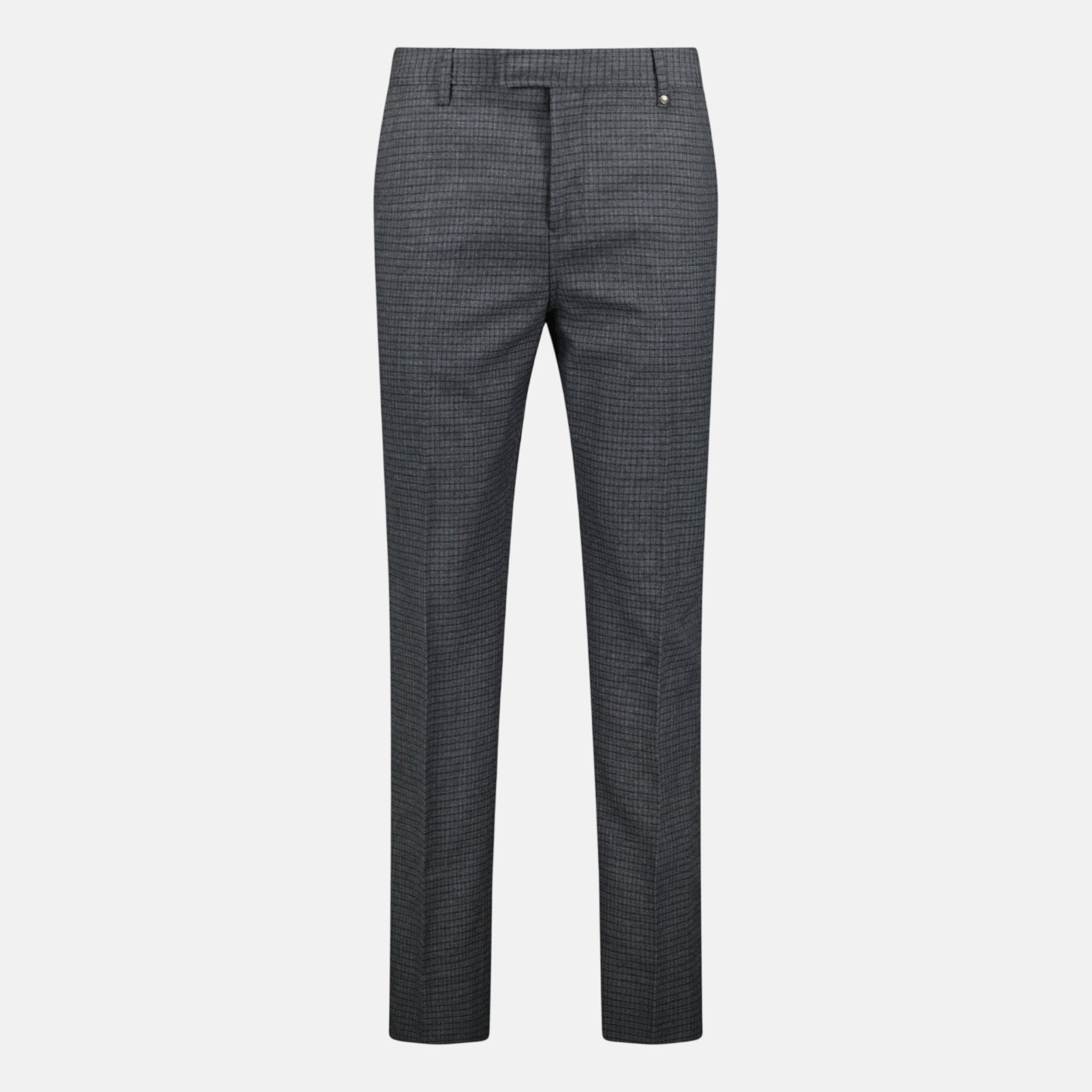 Burberry 'Shilton' Wool Pattern Trousers Charcoal | Studio DOS