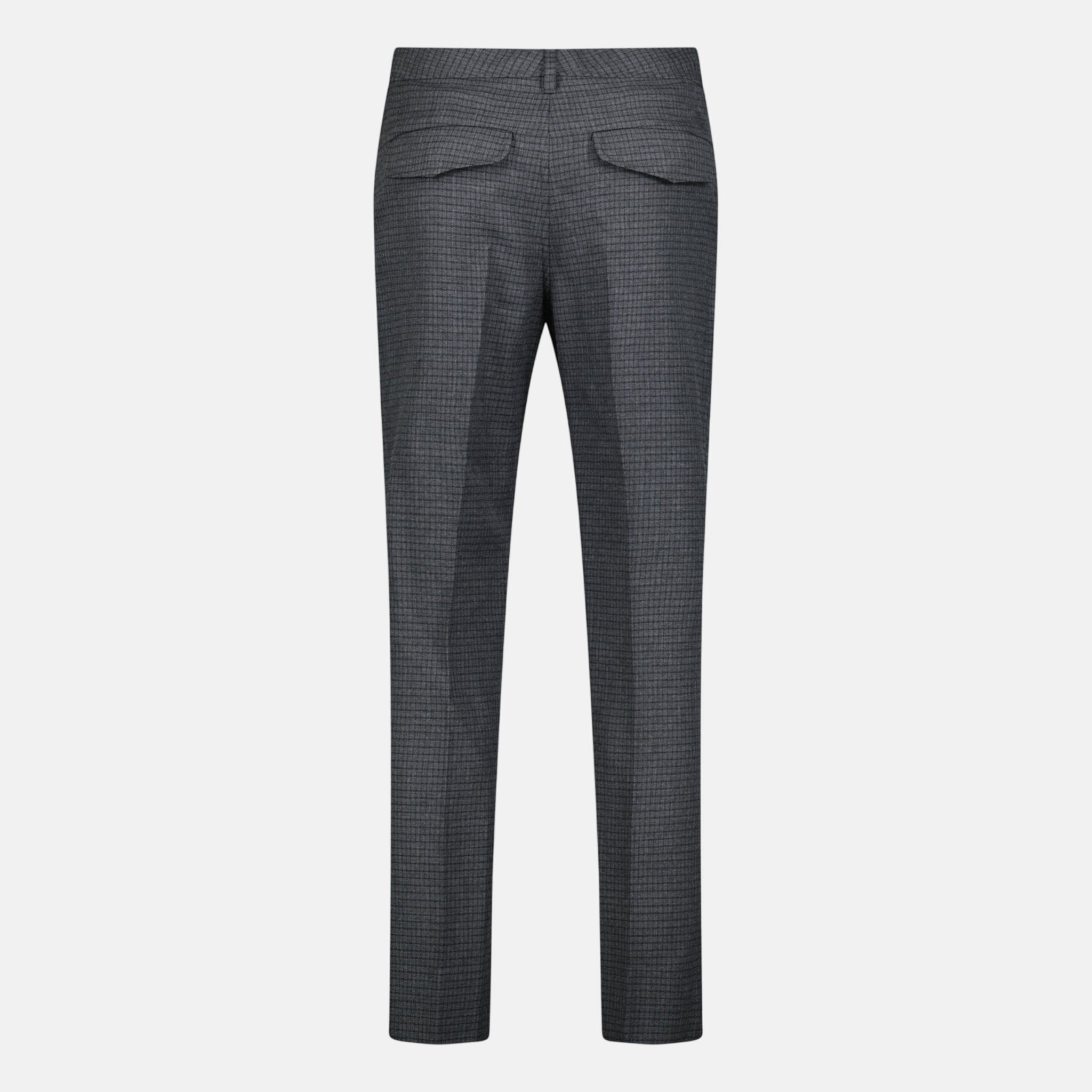 Burberry 'Shilton' Wool Pattern Trousers Charcoal | Studio DOS