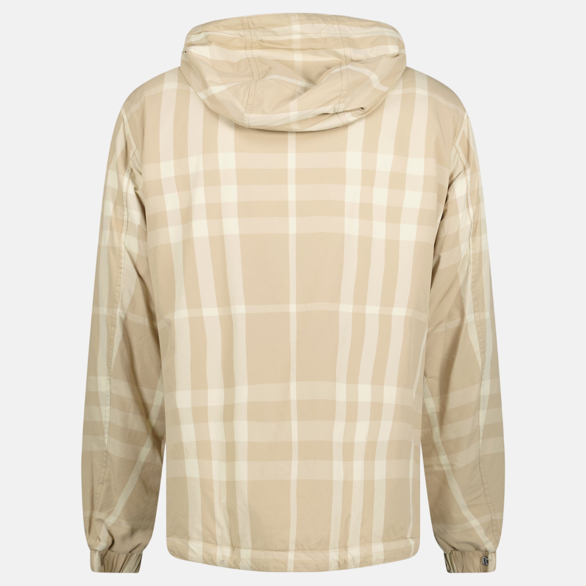 Burberry 'Stanford' Reversible Check Rear Logo Hooded Padded Jacket Beige | Studio DOS