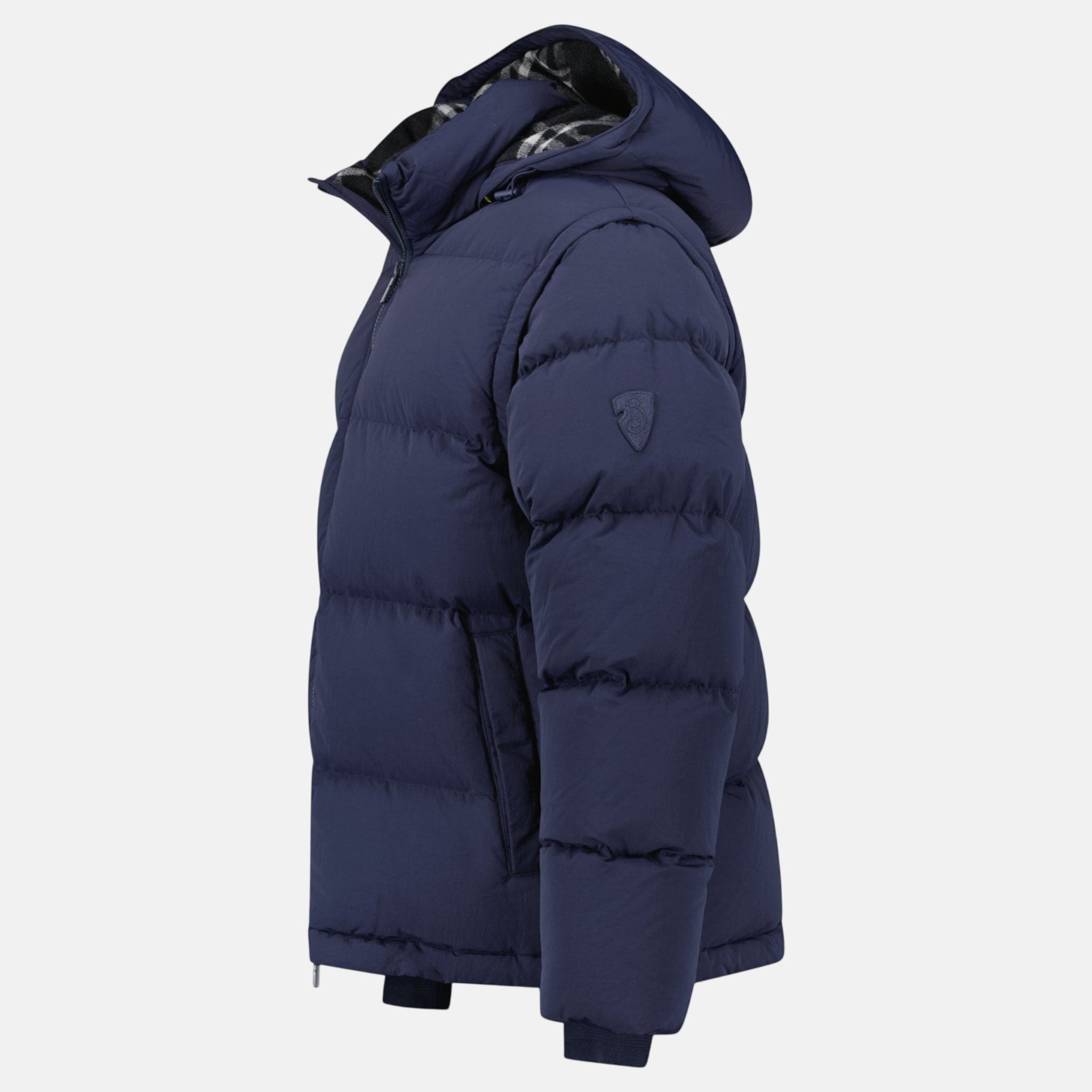 Burberry Technical Nylon Puffer Coat Gilet Navy | Studio DOS