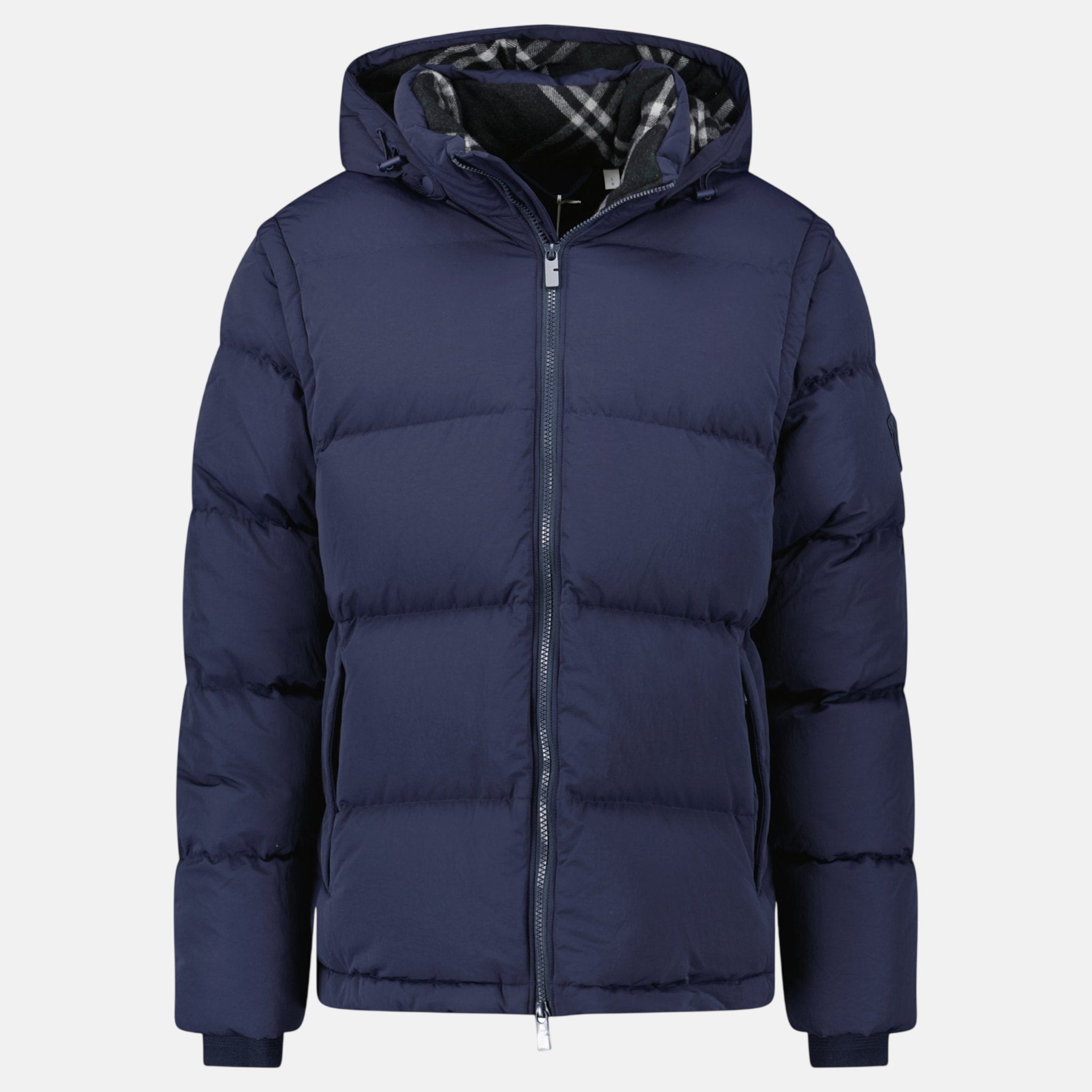 Burberry Technical Nylon Puffer Coat Gilet Navy | Studio DOS