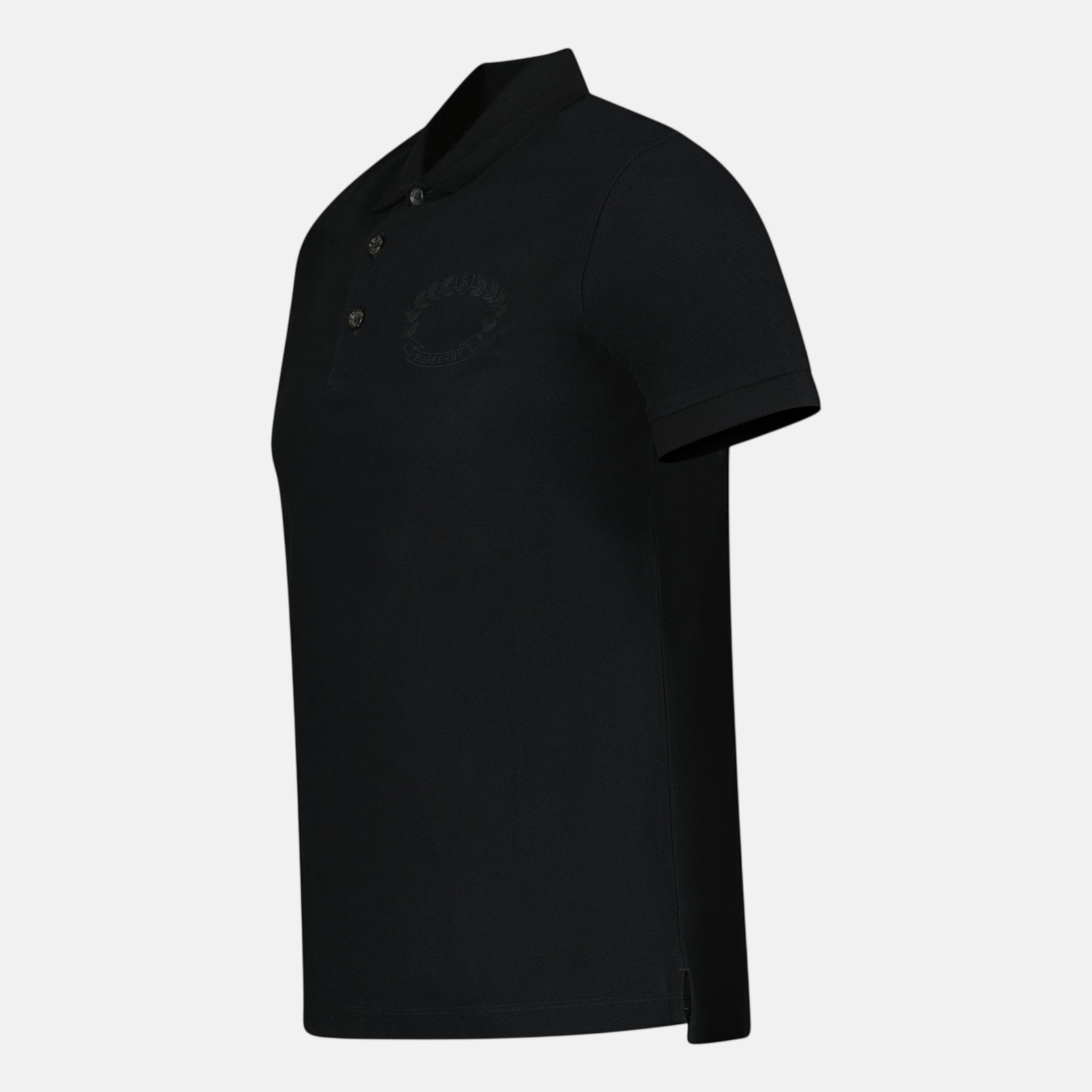 Burberry 'Walworth' Crest Polo Shirt Black | Studio DOS