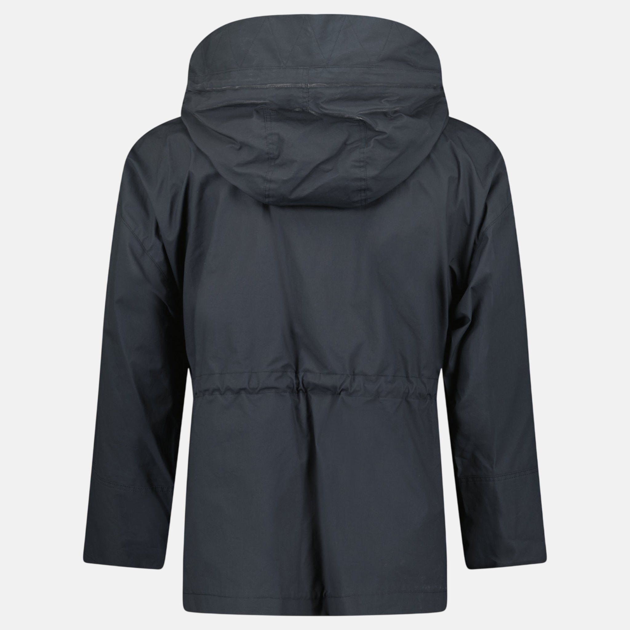 Burberry Womens 'Birley' Check Hooded Rain Jacket Black | Studio DOS