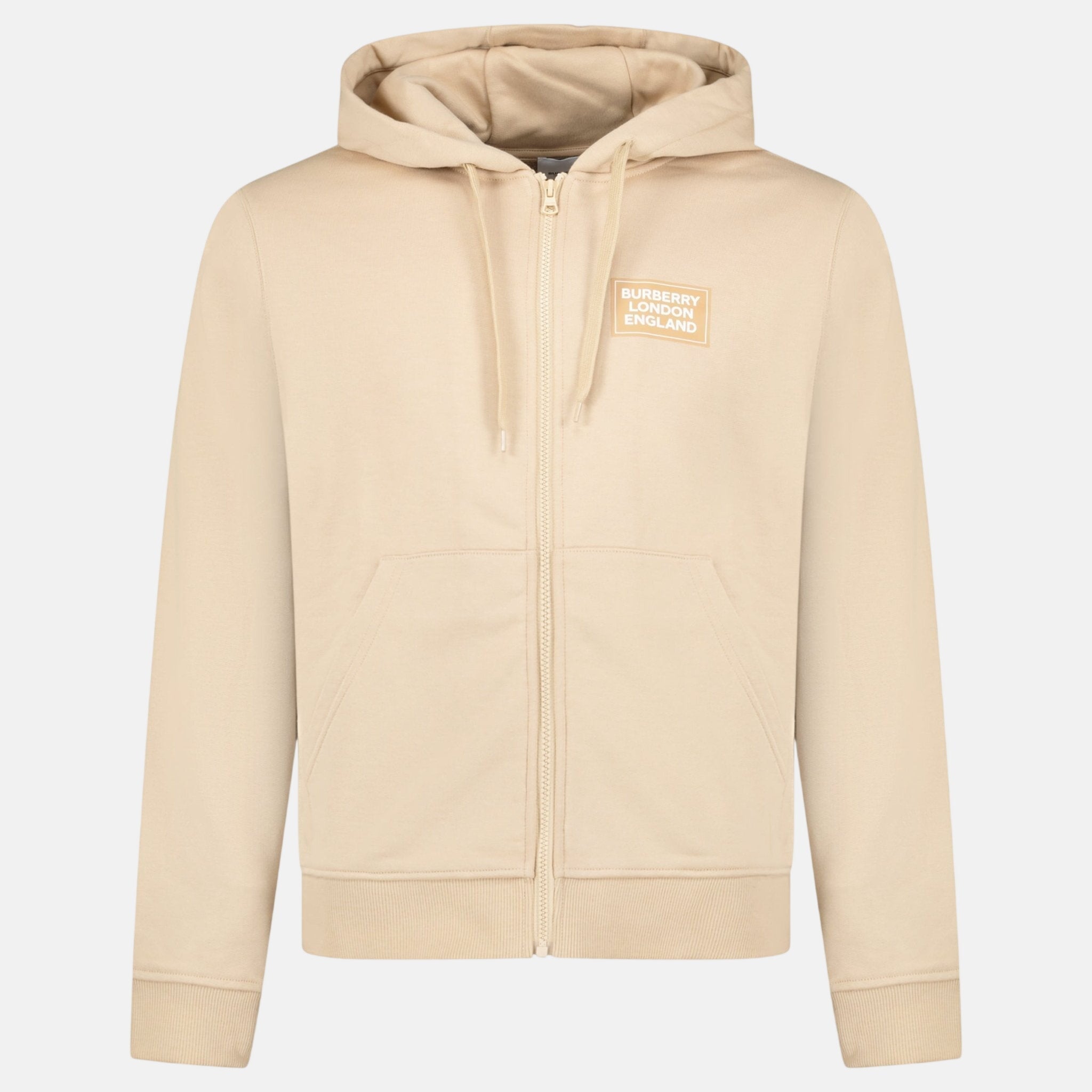 Burberry Womens 'Keira' Logo Zip Hoodie Beige | Studio DOS