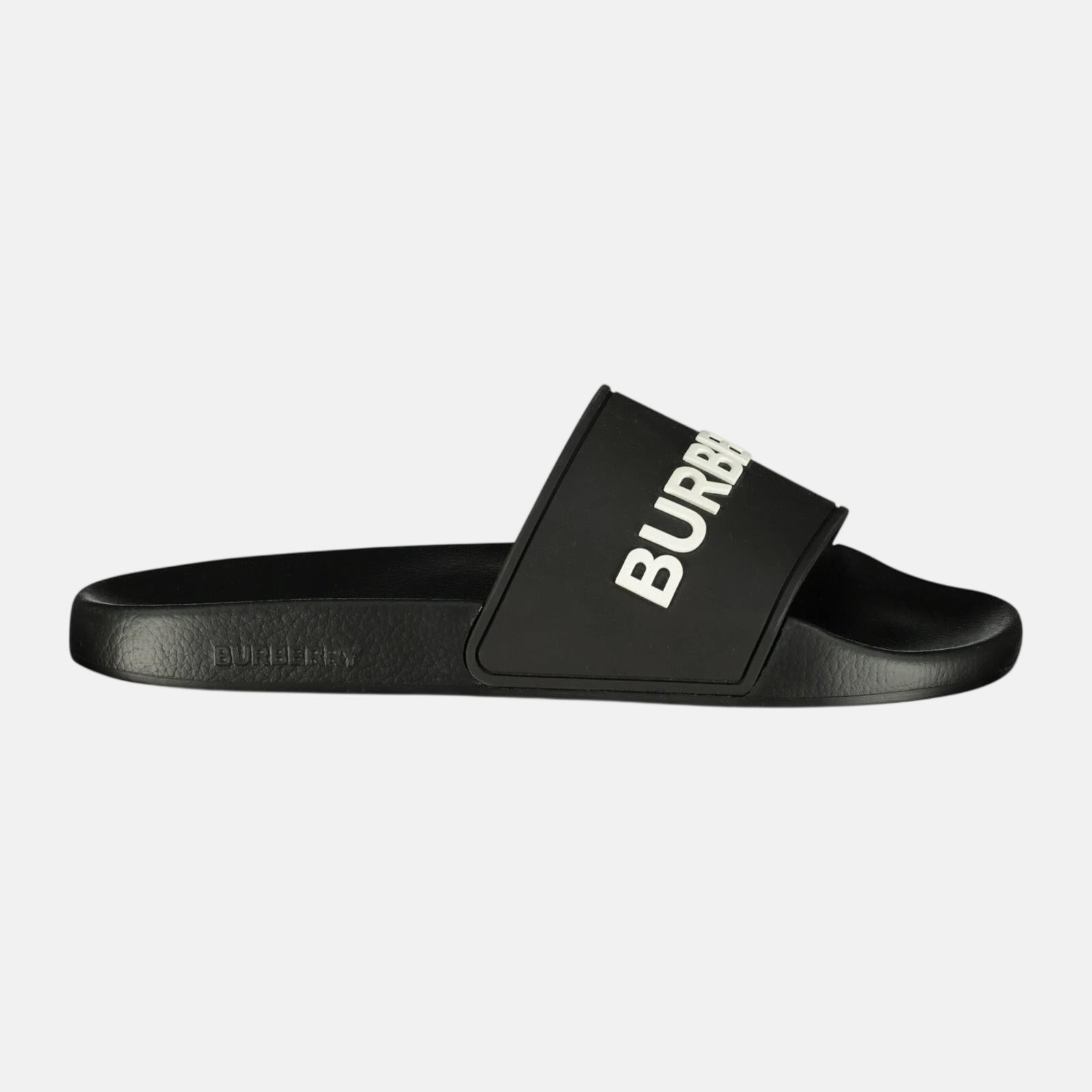 Burberry Womens Logo Tech Furley Sliders Black | Studio DOS
