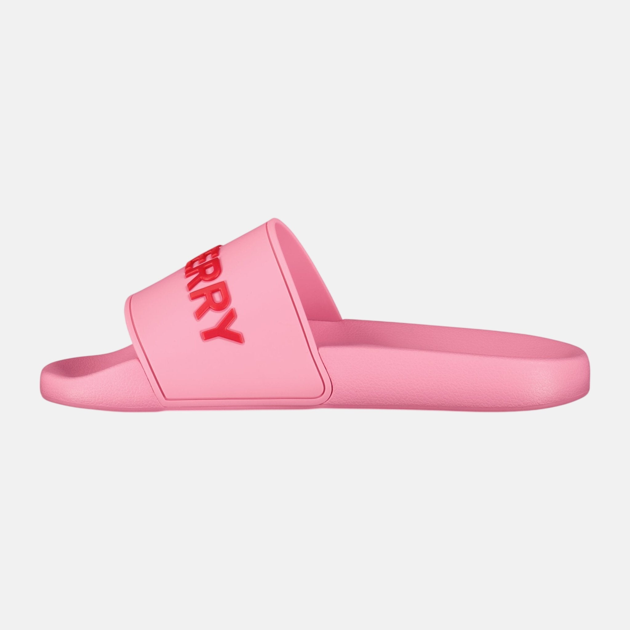 Burberry Womens Logo Tech Furley Sliders Bubblegum Pink | Studio DOS