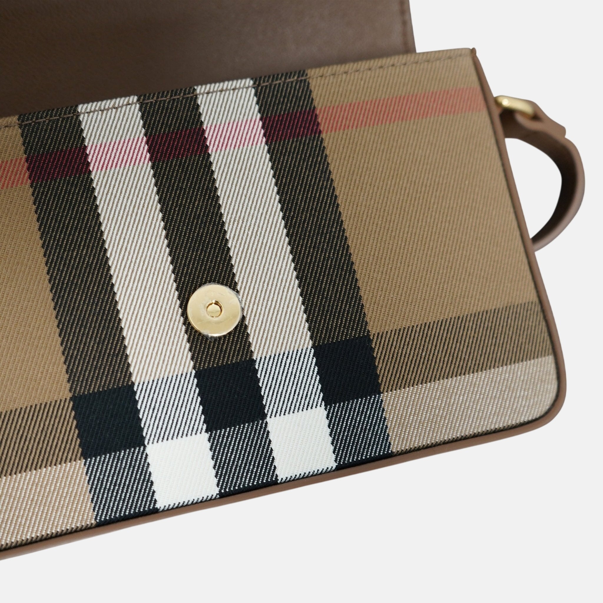 Burberry Womens 'New Hampshire' Leather Shoulder Bag Earth Brown | Studio DOS