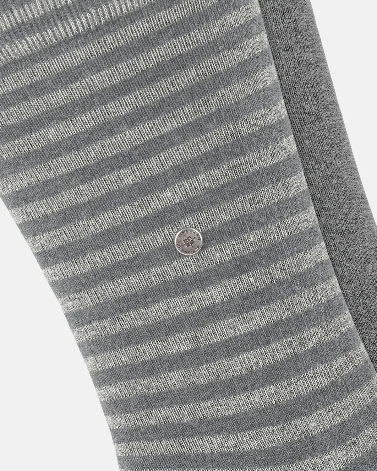 BURLINGTON MENS EVERYDAY STRIPE 2 - PACK SOCKS LIGHT GREY MELANGE | Studio DOS