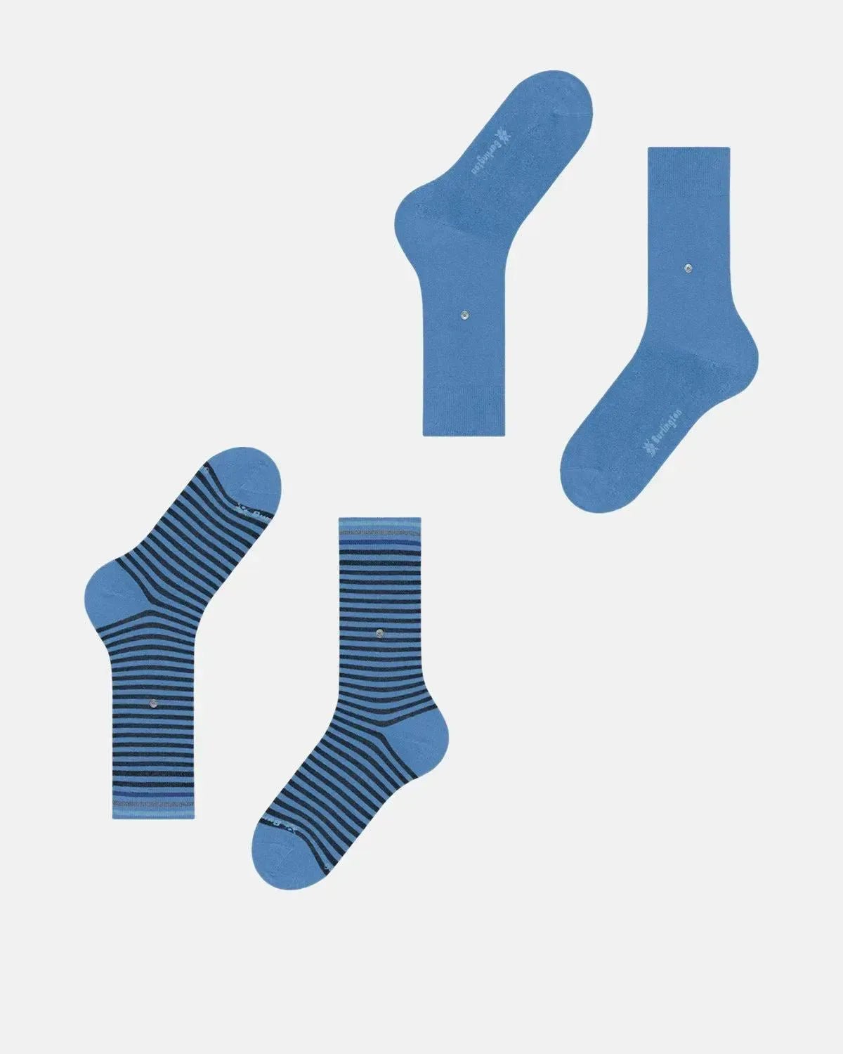BURLINGTON MENS EVERYDAY STRIPE 2 - PACK SOCKS MARINA | Studio DOS