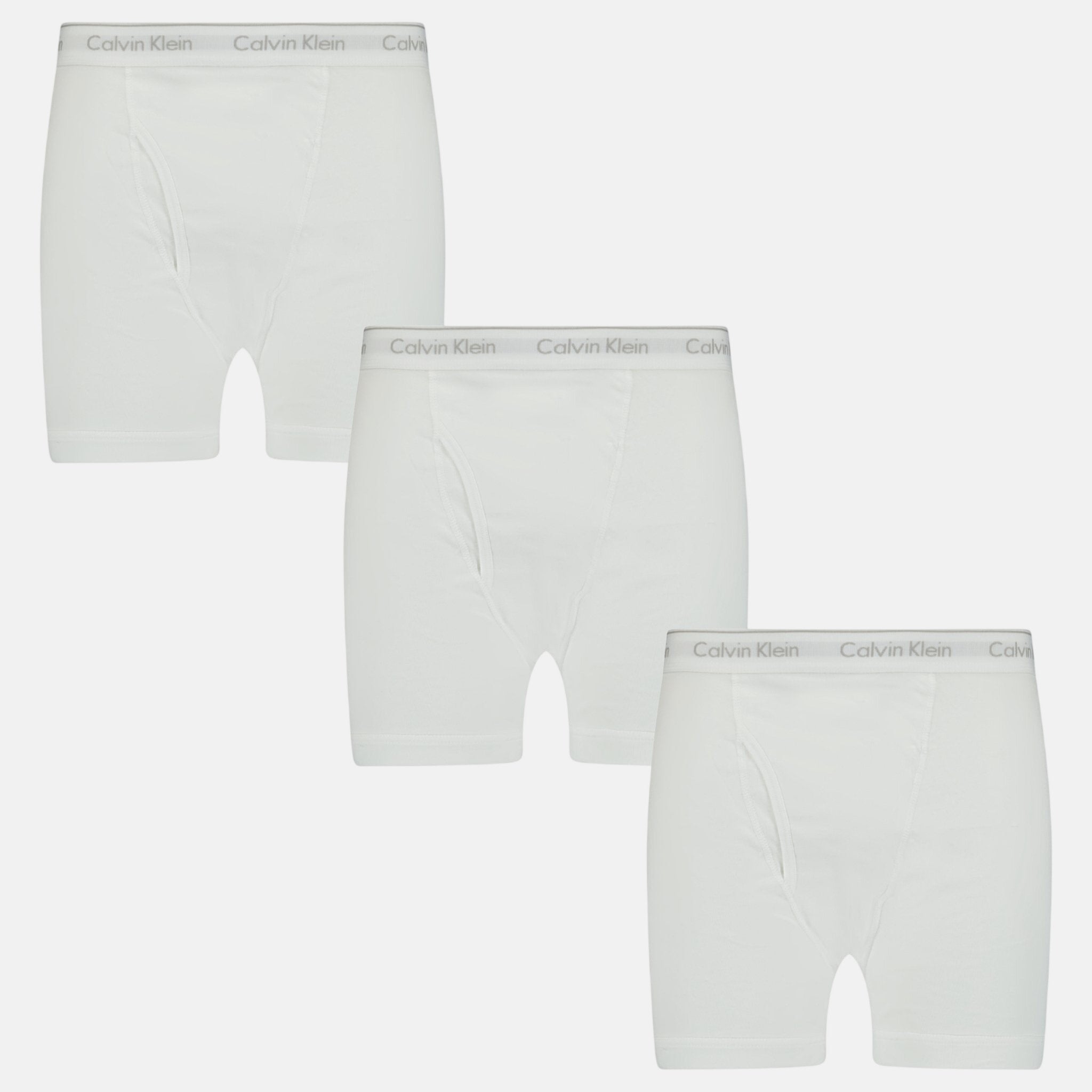 Calvin Klein 3 Pack Stencil Logo Cotton Stretch Boxers White | Studio DOS