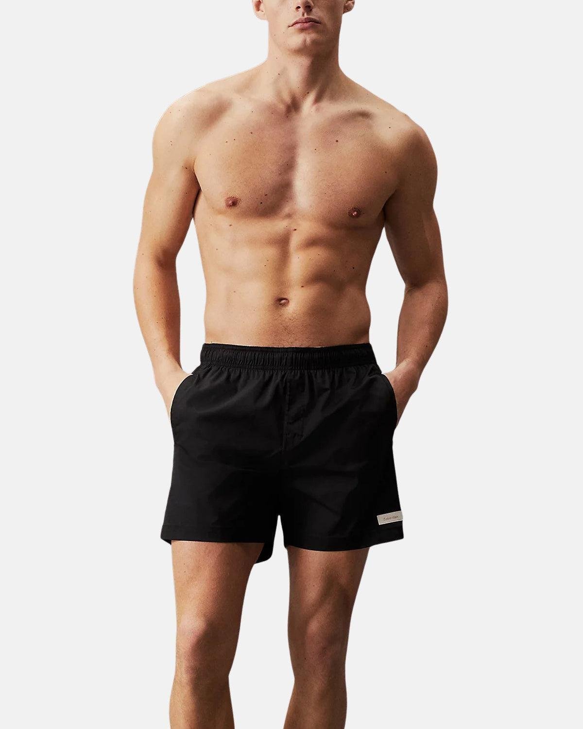 CALVIN KLEIN MEDIUM DRAWSTRING SWIM SHORTS BLACK | Studio DOS