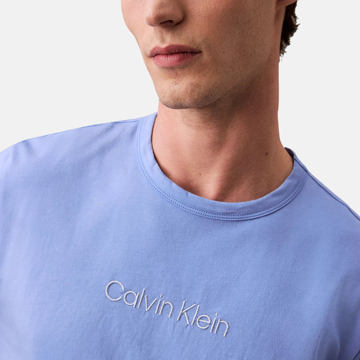 Calvin Klein Mens Cotton Crew T-Shirt Glacier | Studio DOS