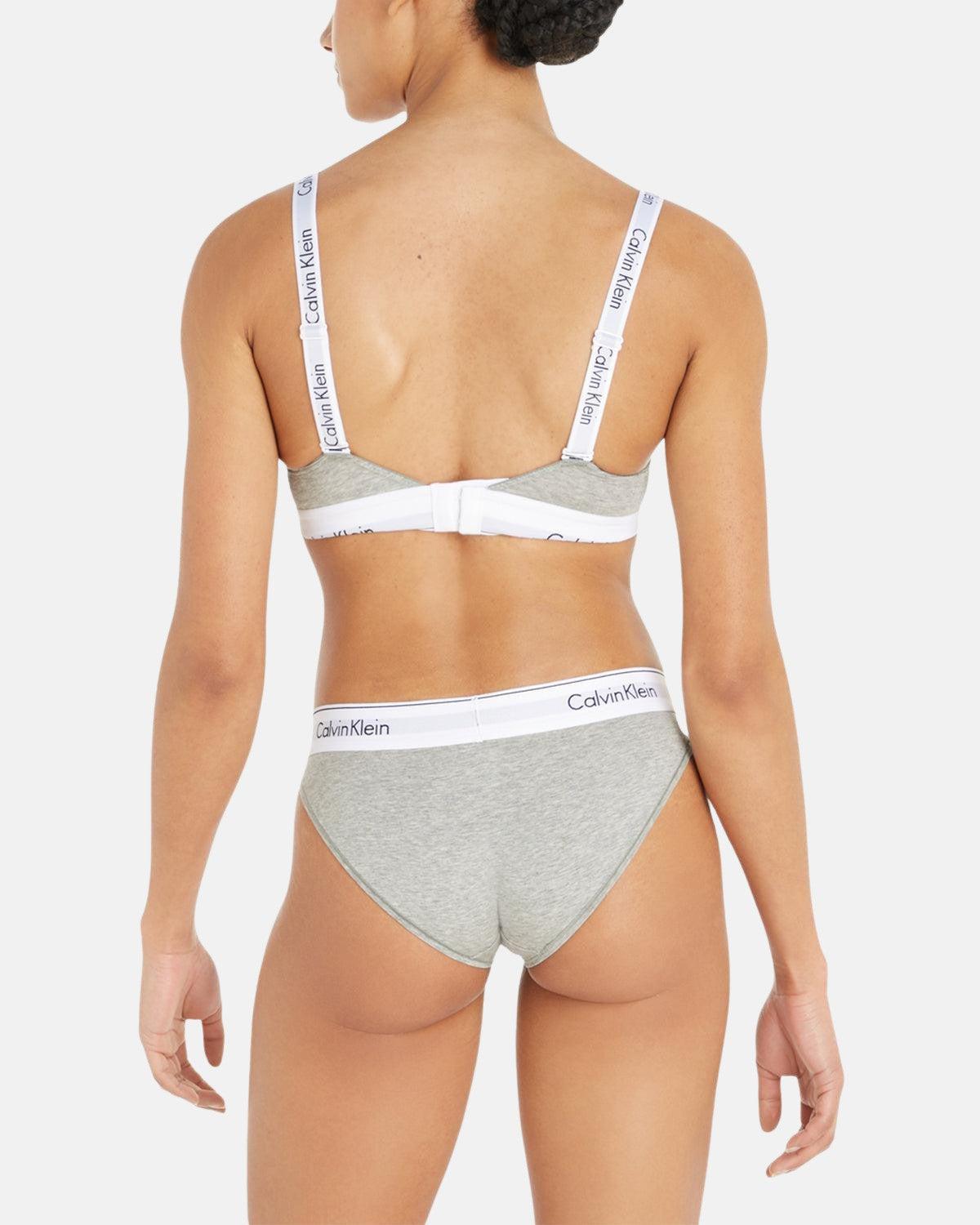 CALVIN KLEIN WOMENS MODERN COTTON BIKINI BRIEFS GREY HEATHER | Studio DOS