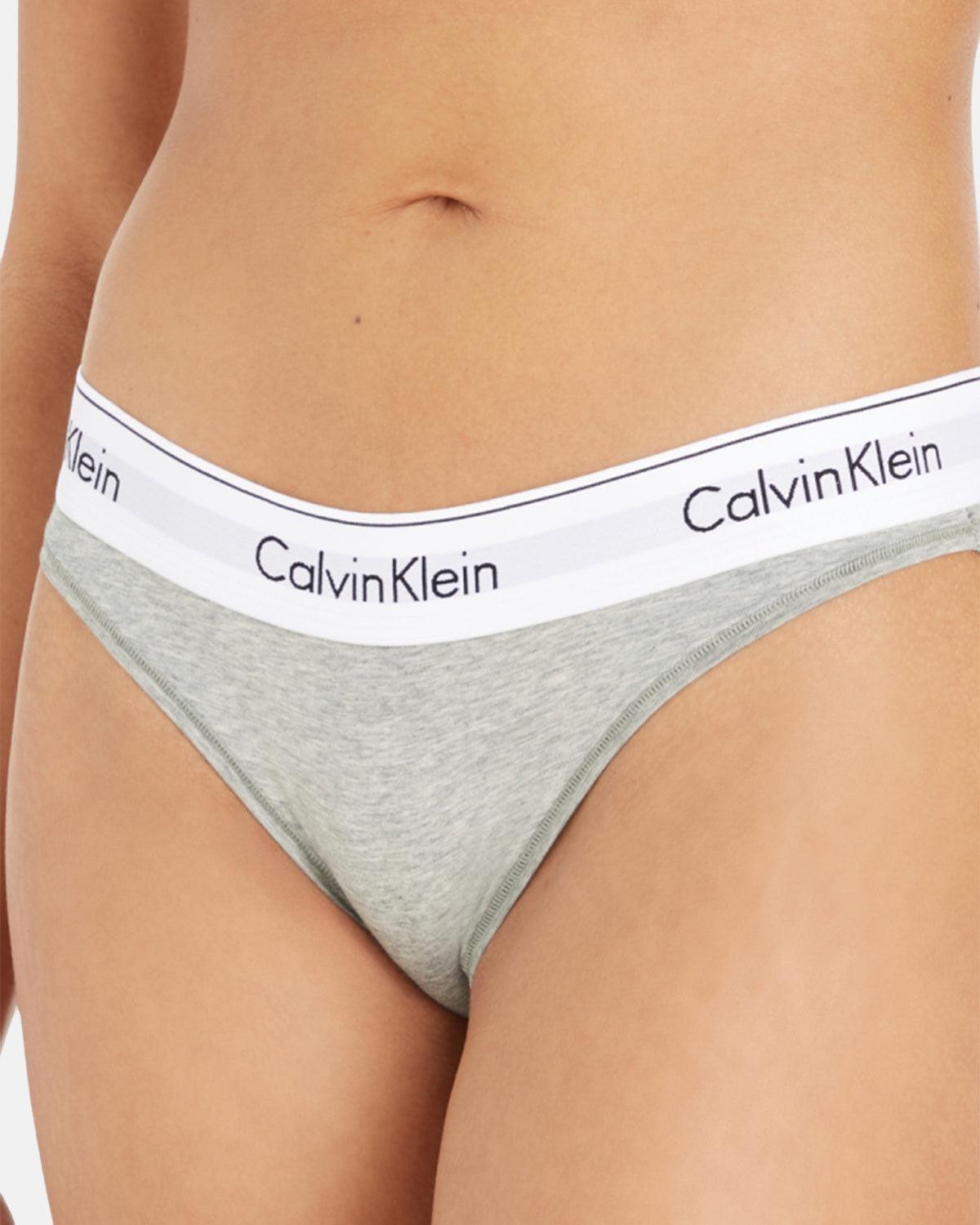 CALVIN KLEIN WOMENS MODERN COTTON BIKINI BRIEFS GREY HEATHER | Studio DOS