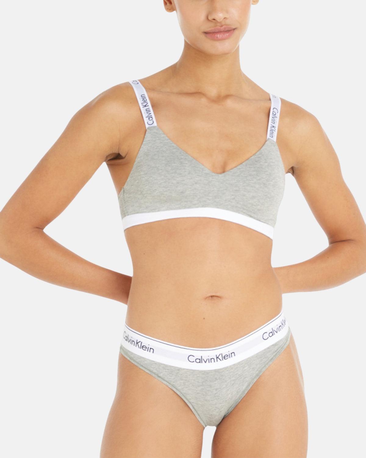 CALVIN KLEIN WOMENS MODERN COTTON BIKINI BRIEFS GREY HEATHER | Studio DOS