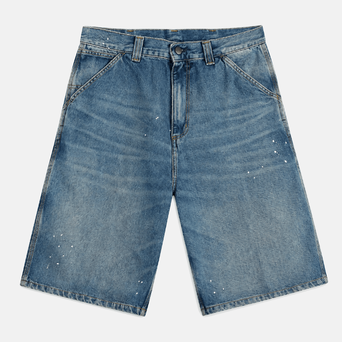 Carhartt WIP Denim OG Single Knee Short Blue Destroy Wash Splatter | Studio DOS