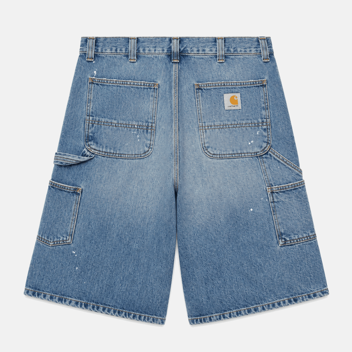 Carhartt WIP Denim OG Single Knee Short Blue Destroy Wash Splatter | Studio DOS