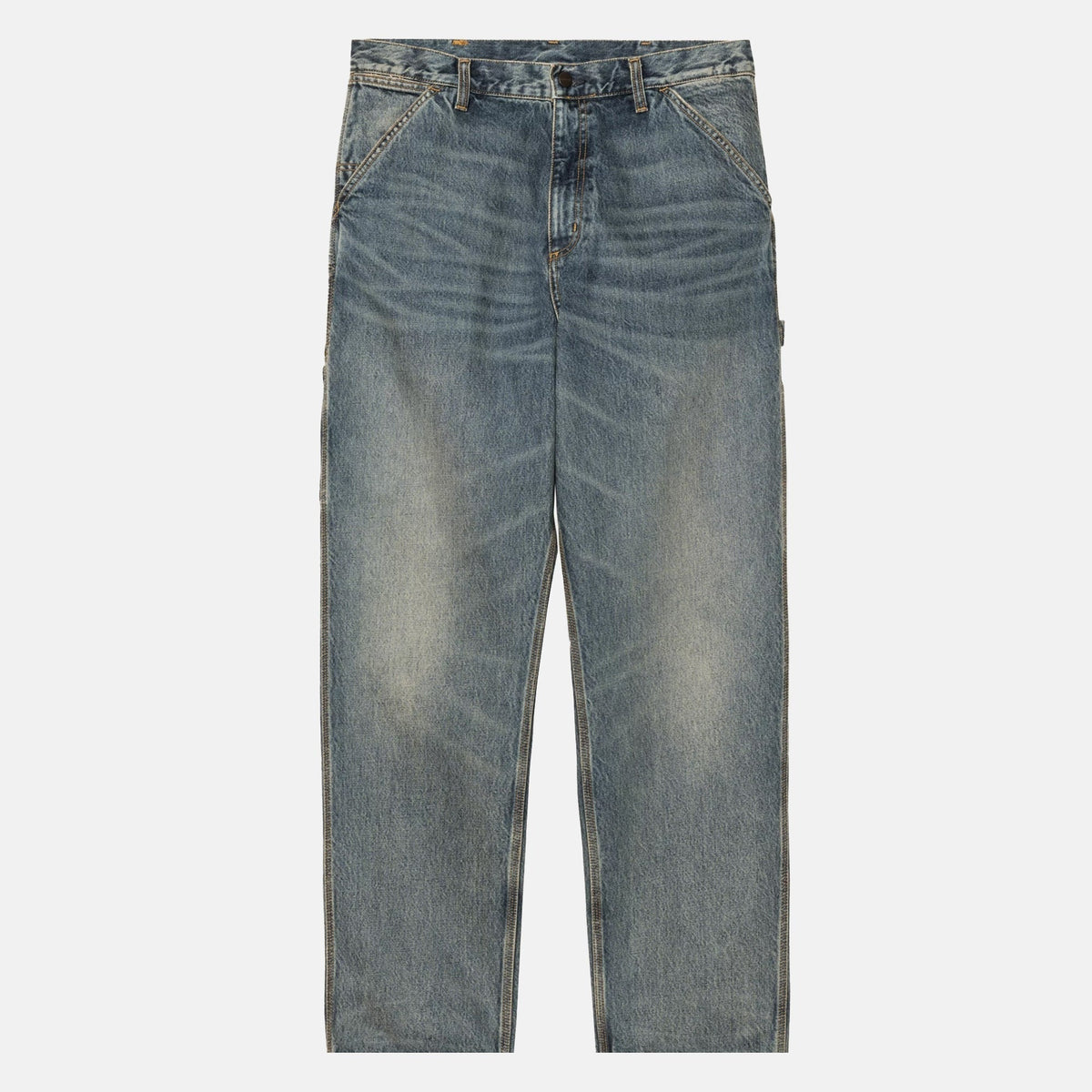 Carhartt WIP Denim Single Knee Pant Blue/Worn Used Washed | Studio DOS