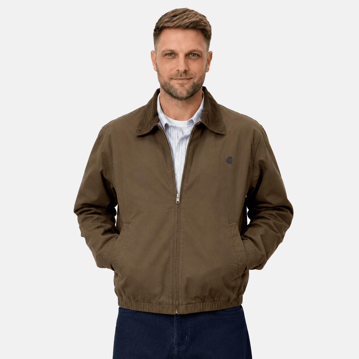 Carhartt WIP Madison Ripstop Jacket Dark Beech/Black Garment Dyed | Studio DOS