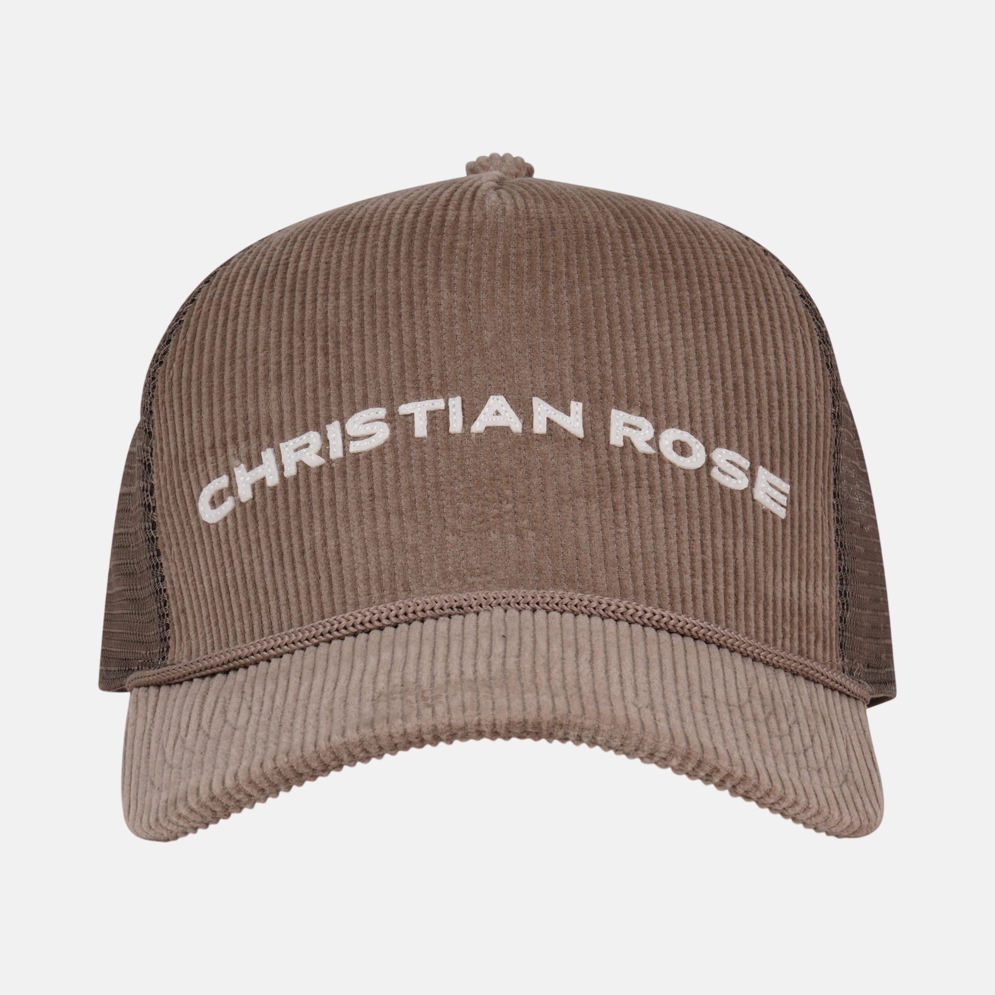 Christian Rose Corduroy Trucker Cap Nude | Studio DOS